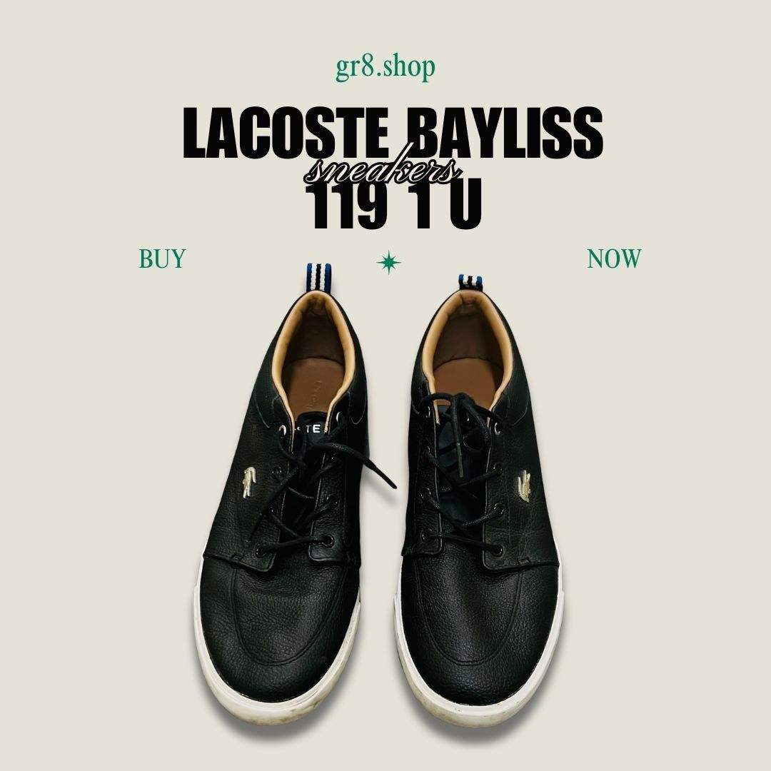 Lacoste Lacoste Bayliss Sneakers Black Leather Low-Top Shoes Size 10 Size US 10.5 / EU 43-44 - 1 Thumbnail