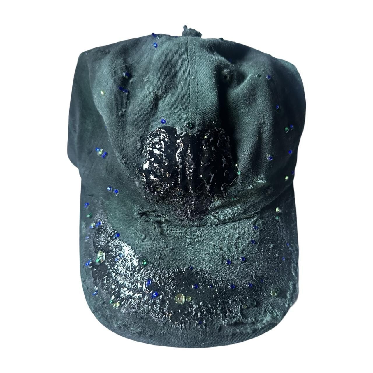 Other ASTROBOI* '818' Green Slick Tar Rhinestone Resin Hat Size ONE SIZE - 2 Thumbnail