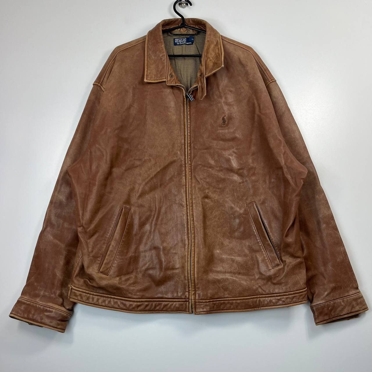 Polo Ralph Lauren Polo Ralph Lauren Lambskin Leather Jacket Brown Full Zip XXL Size US XXL / EU 58 / 5 - 1 Thumbnail