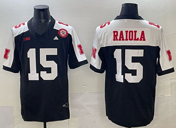 Other Men's Nebraska Cornhuskers #15 Dylan Raiola Black Jersey Size US L / EU 52-54 / 3 - 1 Thumbnail