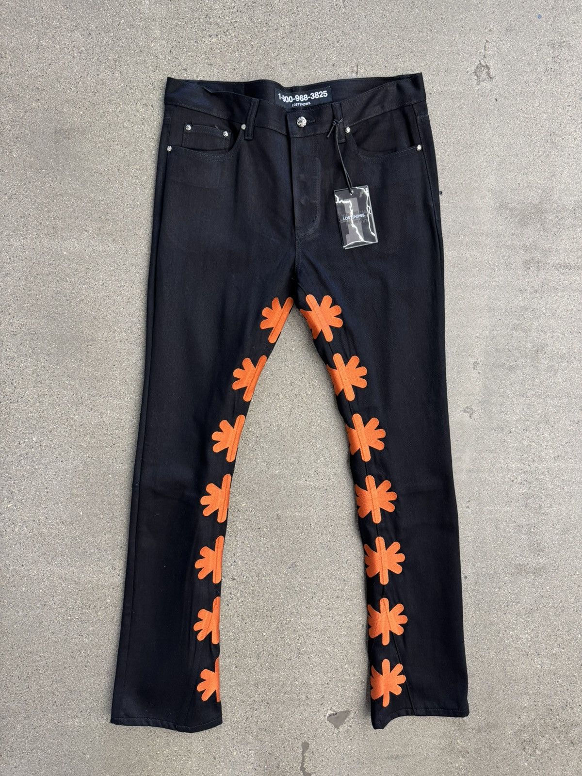 LOSTSHDWS Lost Shadows Outline Denim Sun Logo Pant | Grailed