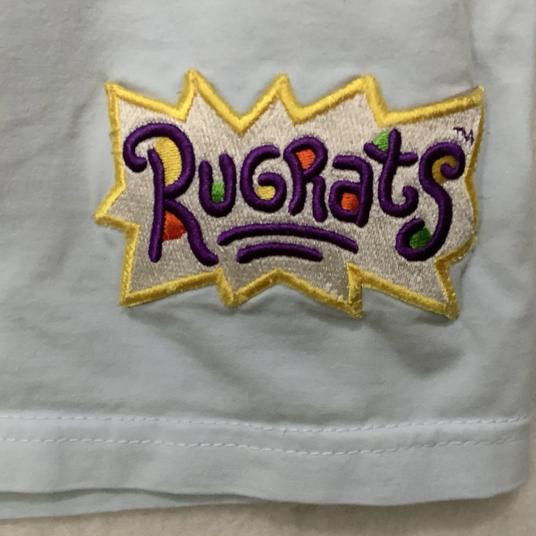 Nickelodeon Rugrats T Shirt Nickelodeon Blue XL Mens Embroidered Short Sleeve Cotton Felt Tommy Figure Size US XL / EU 56 / 4 - 3 Thumbnail
