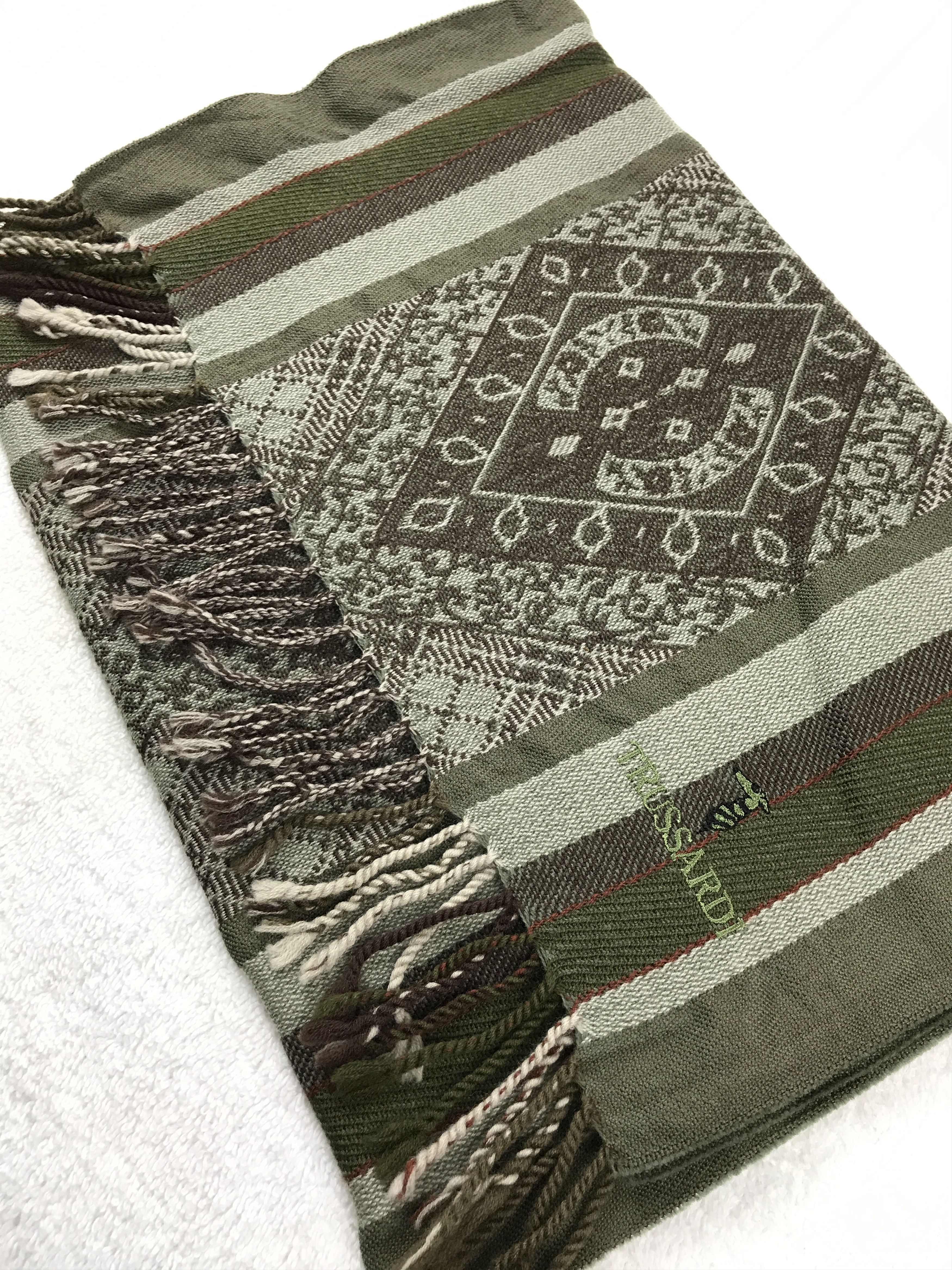 Designer × Trussardi × Vintage Vintage Trussardi Scarf Muffler Wool Cashmere Size ONE SIZE - 4 Thumbnail