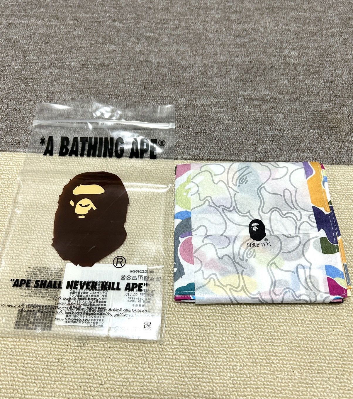 Bape NEW BAPE MULTI CAMO NYC LOGO BANDANA Size ONE SIZE - 2 Thumbnail
