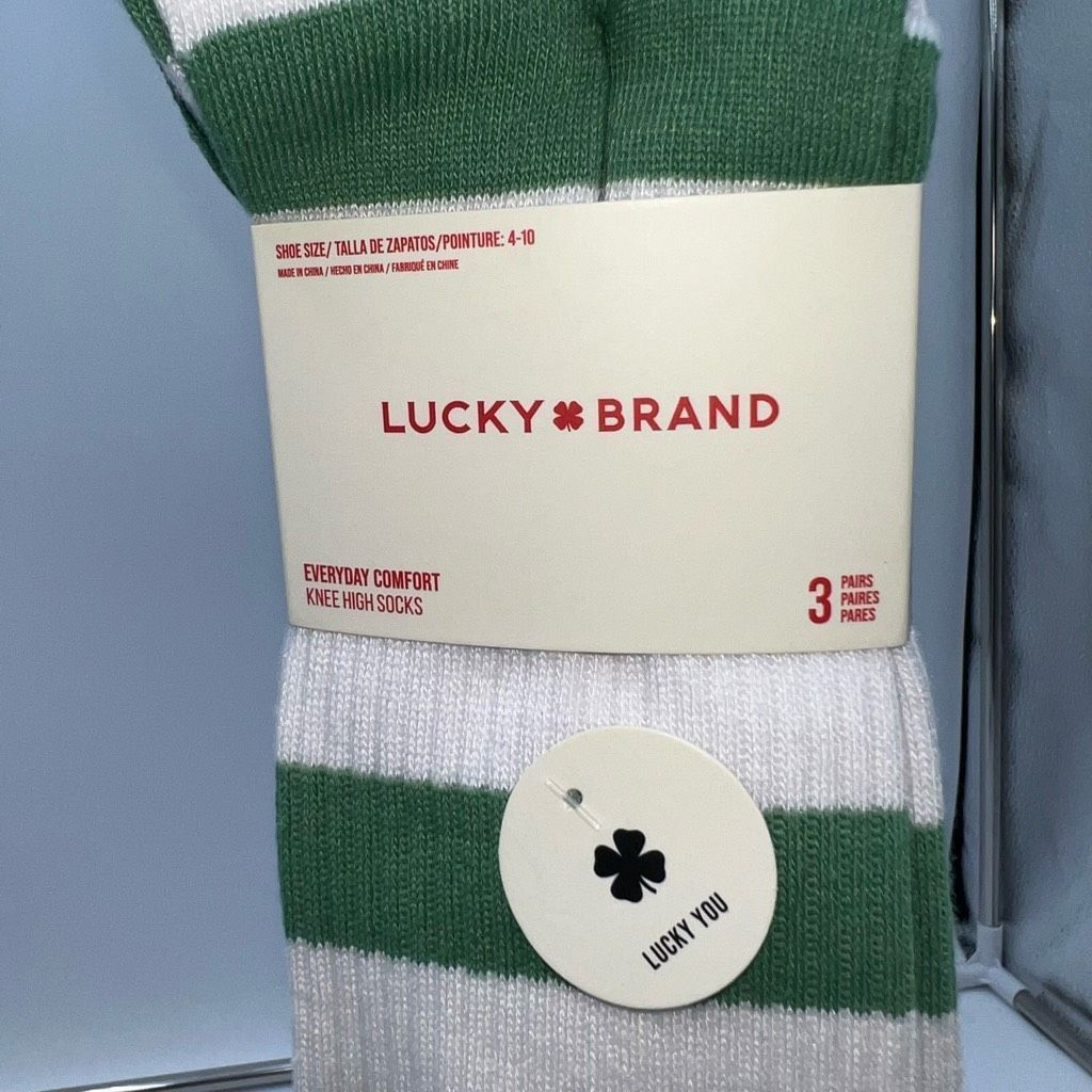 Lucky Brand Lucky Brand Set of Three “Lucky Day” Knee Socks Size ONE SIZE - 2 Thumbnail