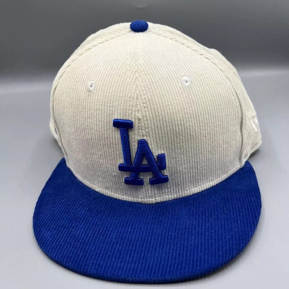 New Era Los Angeles LA Dodgers Hat Men 7 5/8 Corduroy Fitted Cap New Size ONE SIZE - 2 Thumbnail