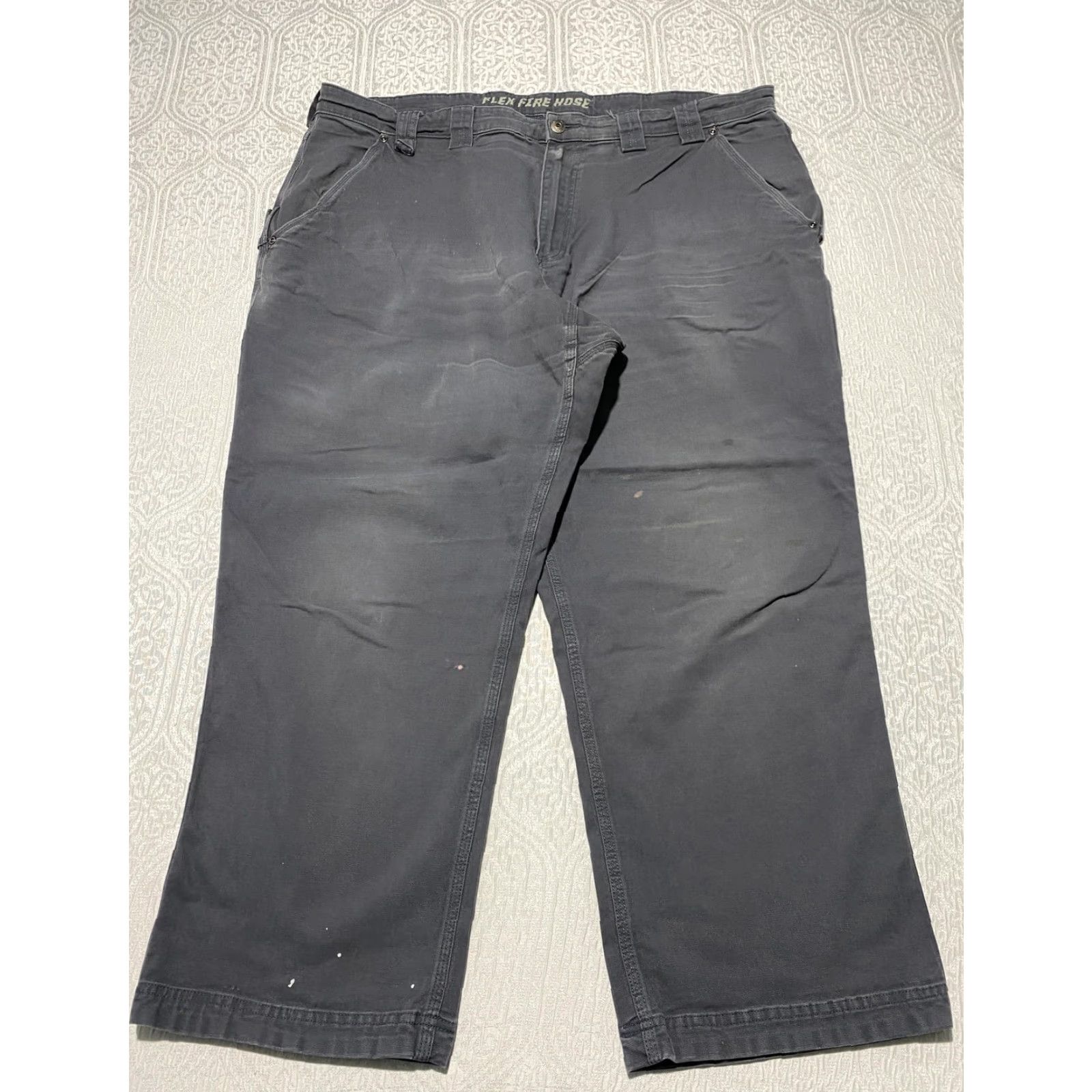 Duluth Trading Company Duluth Trading Flex Fire Hose Pants Mens 42x30 Gray Carpenter Workwear Utility Size US 42 / EU 58 - 2 Thumbnail