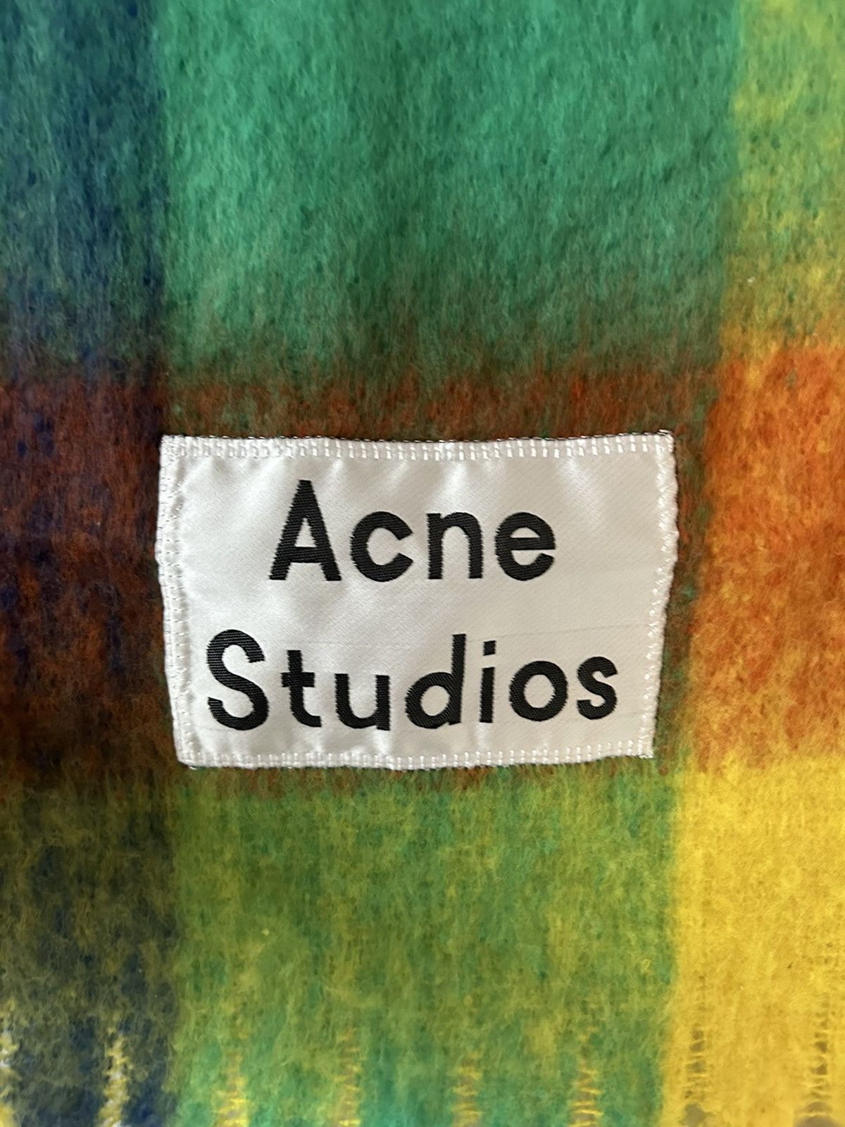 Acne Studios Acne Studios Multicolor Check Mohair-Blend Scarf Size ONE SIZE - 2 Thumbnail