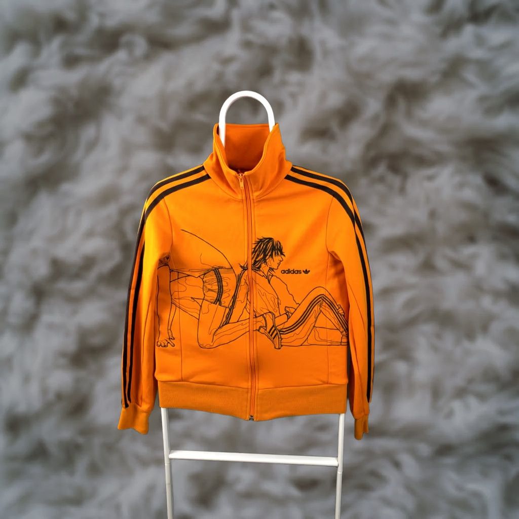 Adidas adidas Zip Track Jacket Cotton Blend Men Size S Yellow Jacket Size US S / EU 44-46 / 1 - 1 Thumbnail