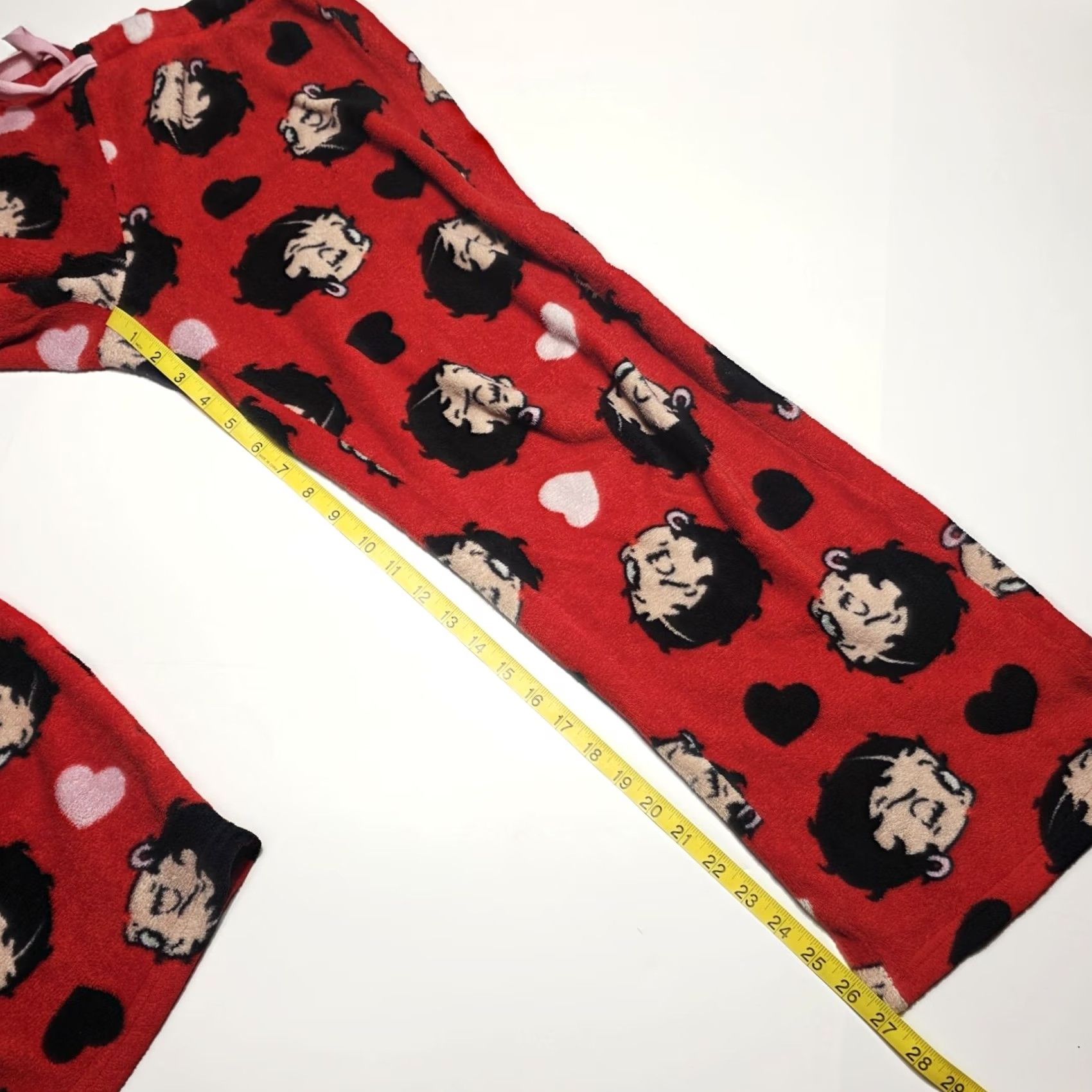Vintage VINTAGE Betty Boop Pajama Pants Women's Size M Red Fleece Sleepwear Aop Pants Womens M Red Betty Boop Sleepwear Pajama Pants Size 32" / US 10 / IT 46 - 5 Thumbnail