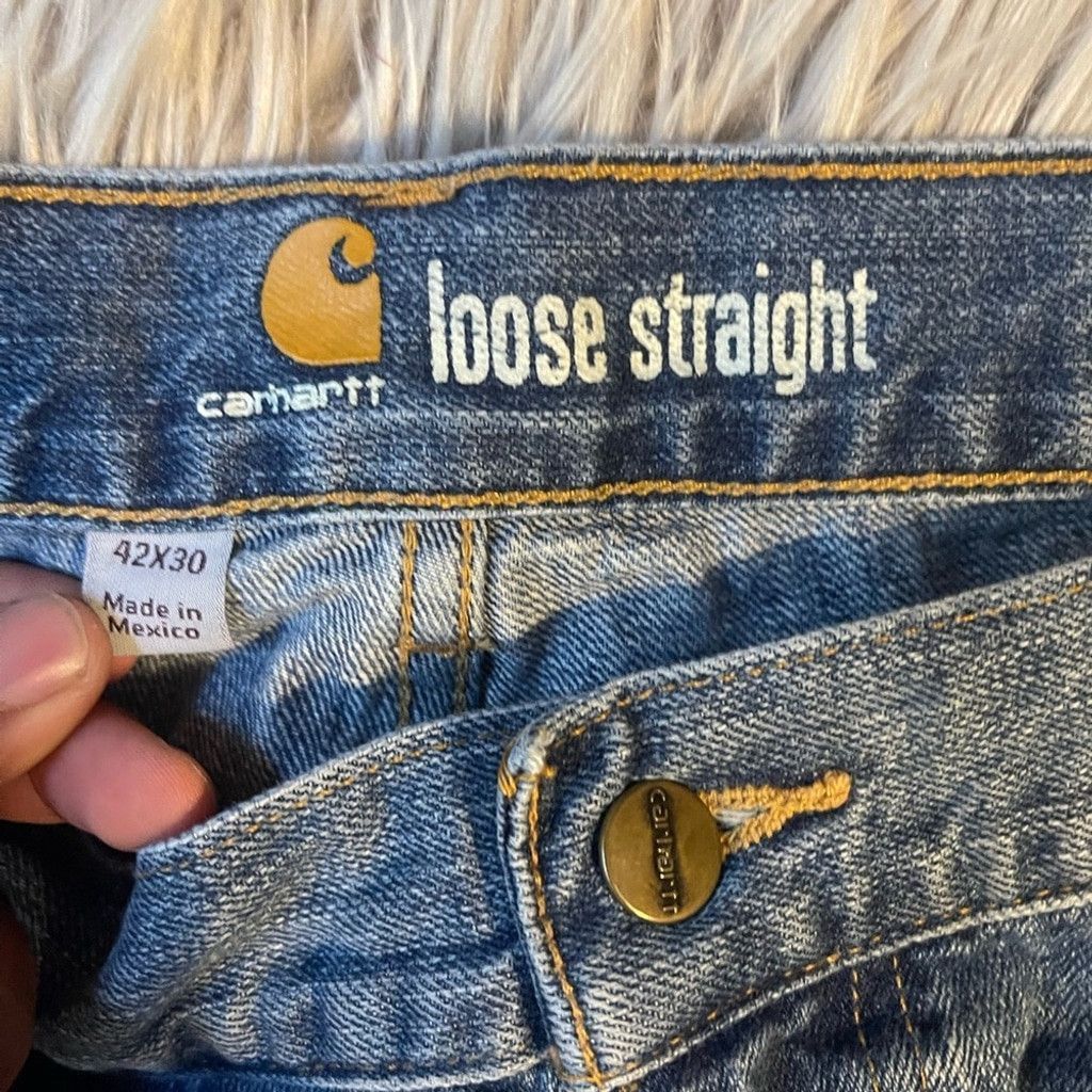 Carhartt Carhartt Blue Straight Leg Jeans Classic Style Size US 42 / EU 58 - 3 Thumbnail