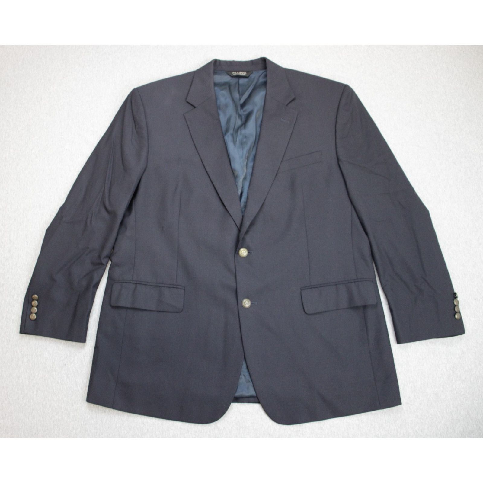 Jos. A. Bank Jos A Bank Blazer Mens Size 46R Navy Blue 100% Wool 2 Button Size 46R - 2 Thumbnail