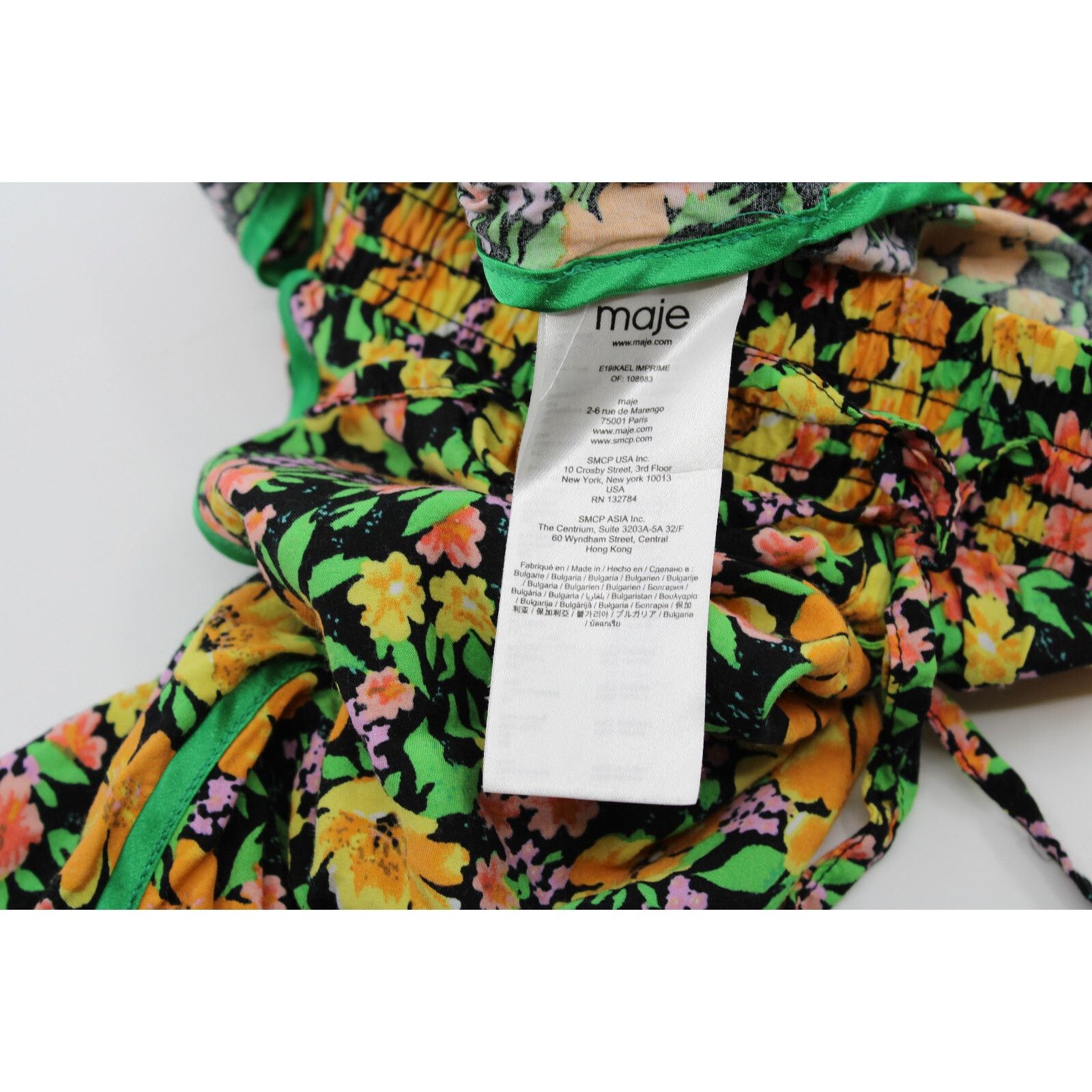 Maje MAJE Ikael Piped Floral Shorts Satin Piping Pockets 36 Small Size 25" / US 0 / IT 36 - 6 Thumbnail