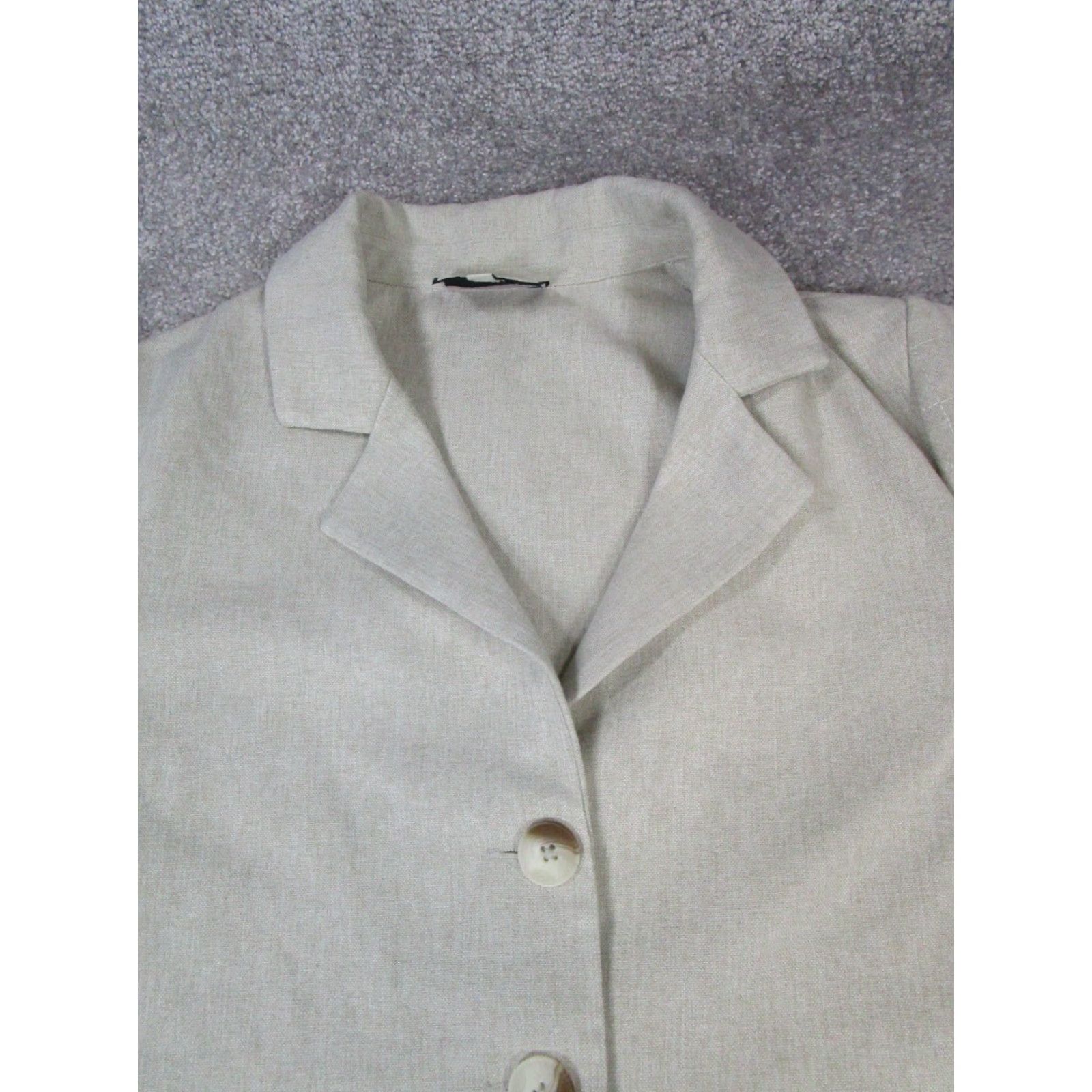 Vintage Tuckernuck Coat Womens Small Beige Jacket/Coat Long Overcoat Slim Regular Polyester Lining Button Short Sleeve Size S / US 4 / IT 40 - 2 Thumbnail