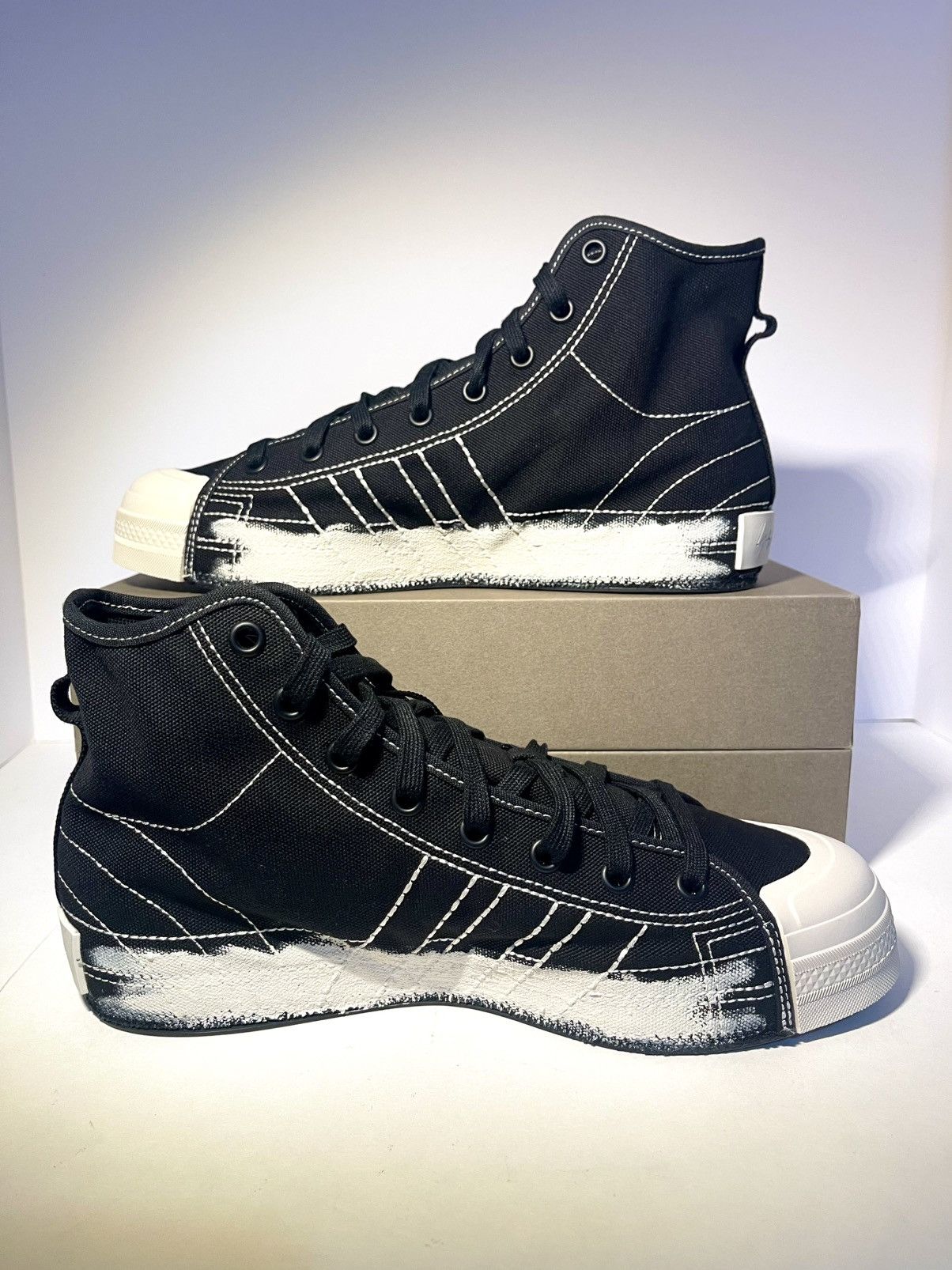 Adidas × Y's Adidas Y3 Nizza Hi Top Black Talc by Yohji Yamamoto Size 11 Size US 11 / EU 44 - 2 Thumbnail