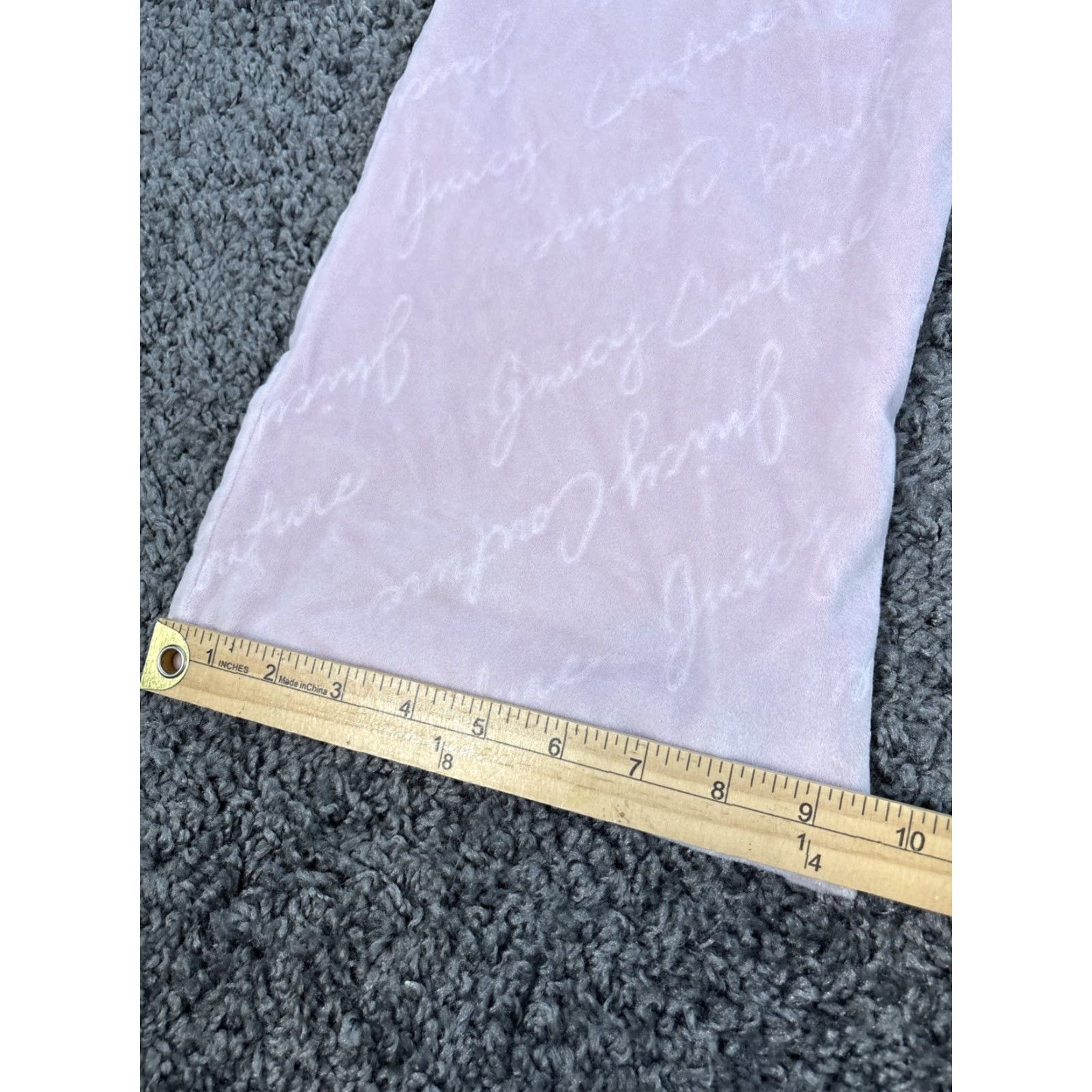 Juicy Couture VINTAGE Juicy Couture Pants Sweatpants Wide-Leg Pink 90s Y2K Logos Velour Drawstring XL Womens Size 40" / US 18 - 3 Thumbnail