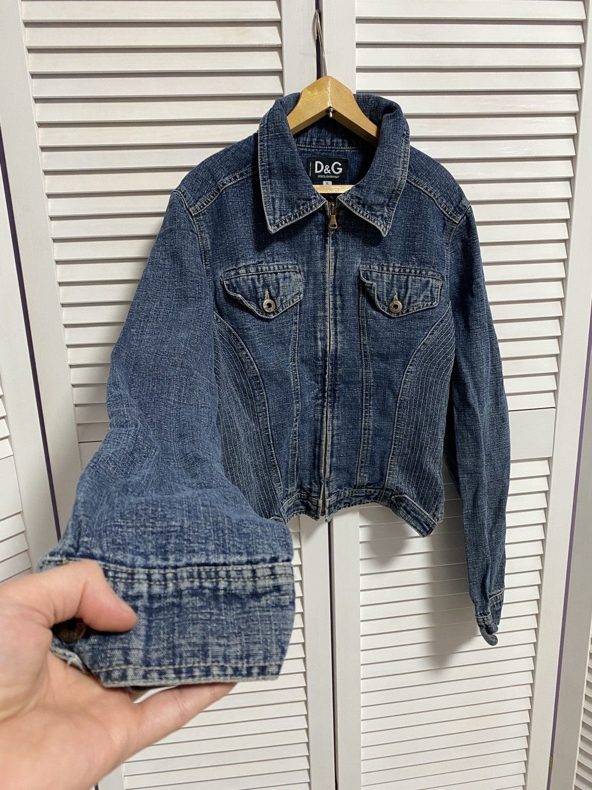 Dolce & Gabbana × Vintage 🪼Vintage 2000s Denim Jeans Trucker Jacket Dolce Gabbana D&G Size S / US 4 / IT 40 - 4 Thumbnail