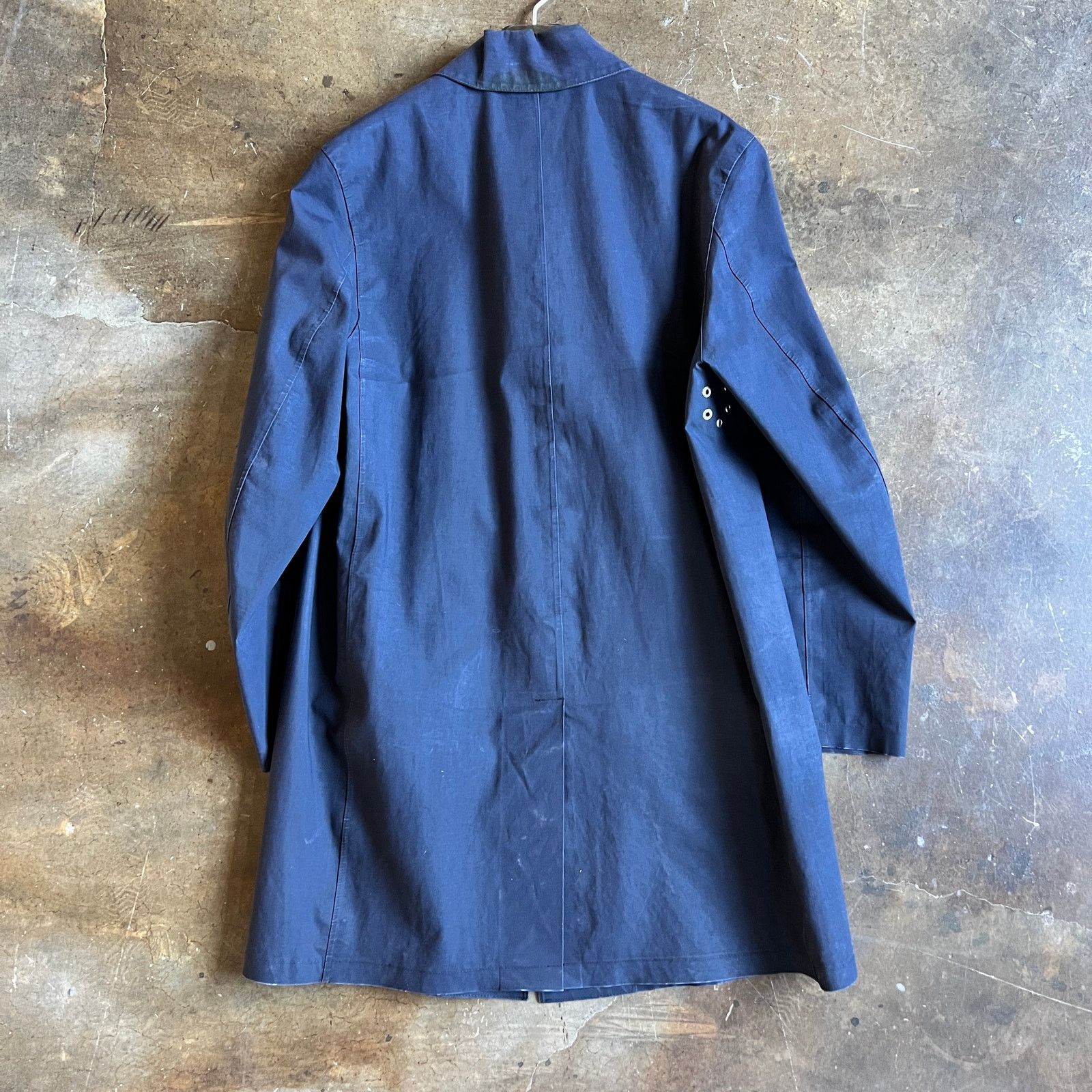 Mackintosh Mackintosh Scotland Men's Navy Bonded Cotton Raincoat S Size US S / EU 44-46 / 1 - 2 Thumbnail