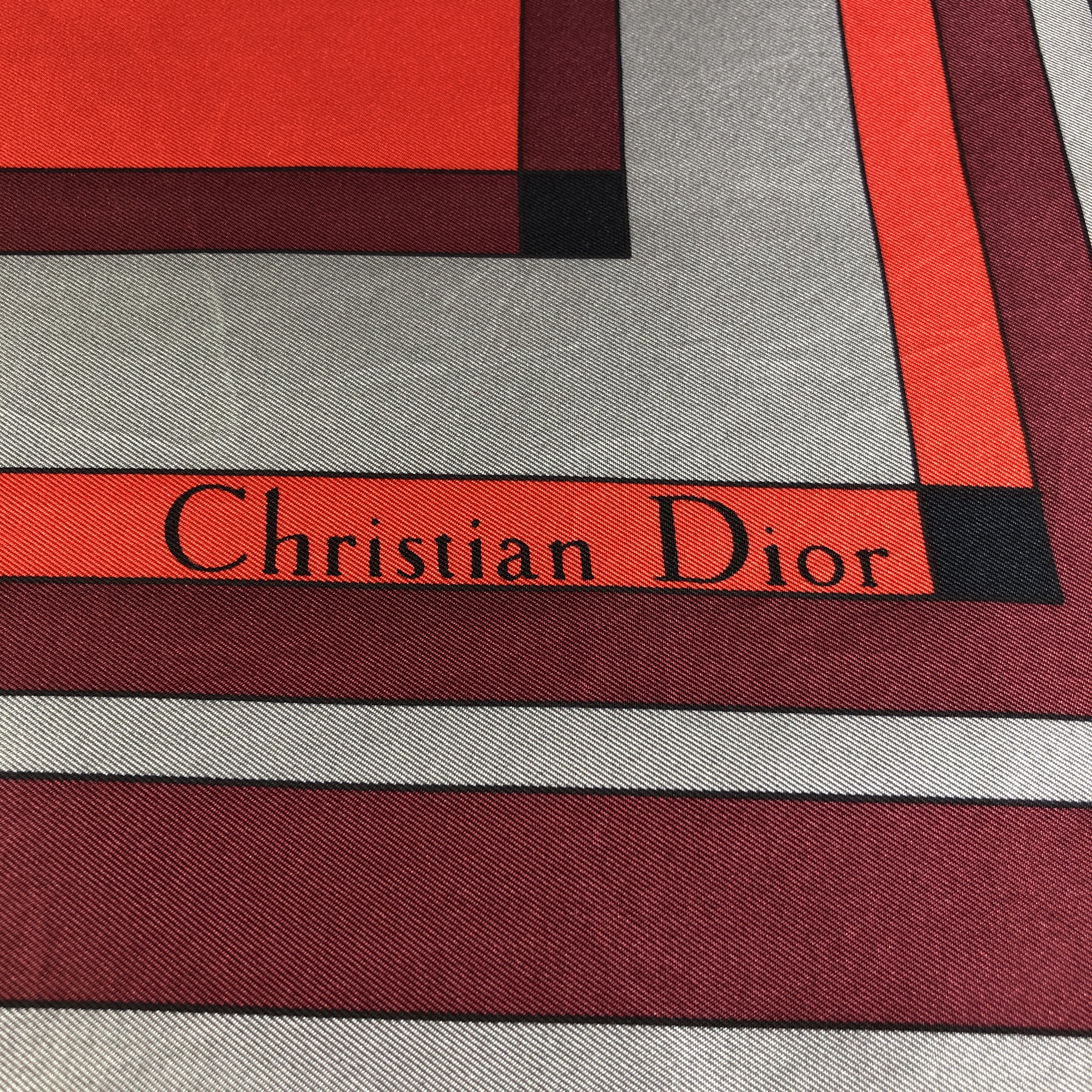 Christian Dior Monsieur Christian Dior Hand Rolled Silk Scarf M1160 Size ONE SIZE - 4 Thumbnail
