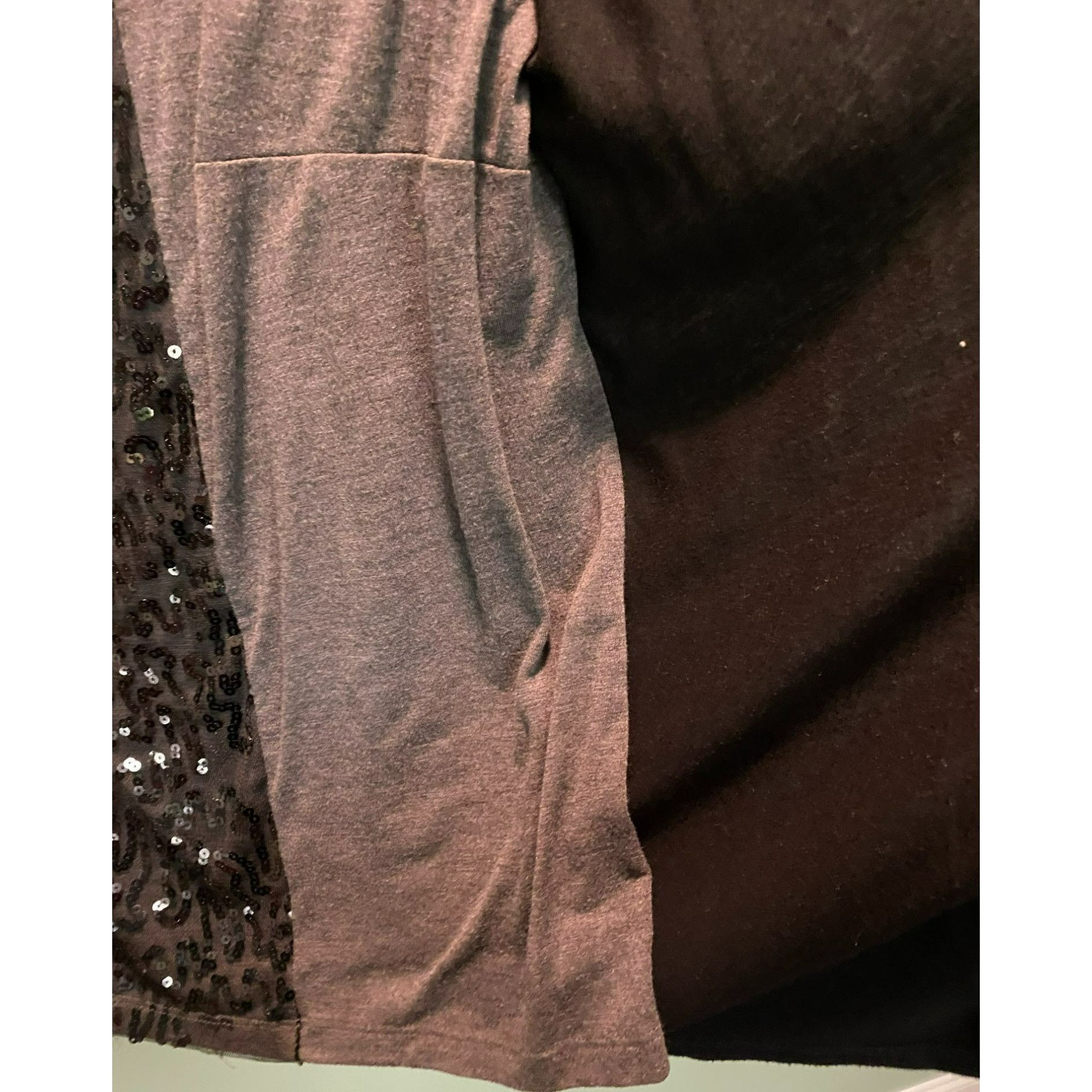 Other AGB Womens 1X Plus Size Black & Gray Sequin Embellished Laye Size XL / US 12-14 / IT 48-50 - 3 Thumbnail