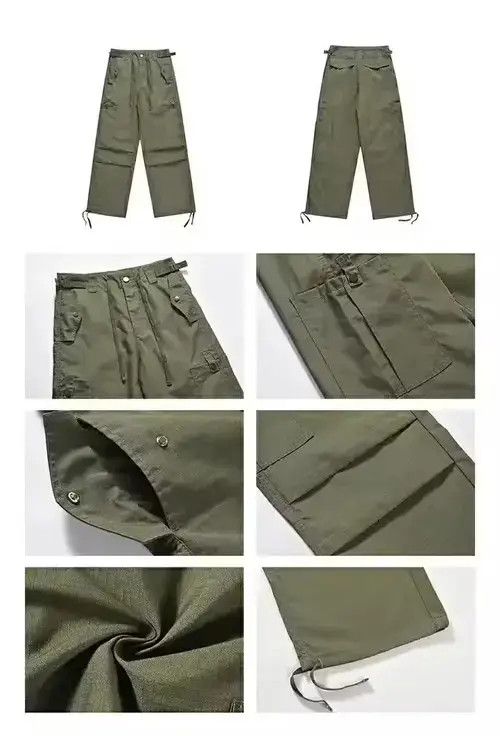 Designer military pleated tactical baggy cargo pants Size US 30 / EU 46 - 2 Thumbnail