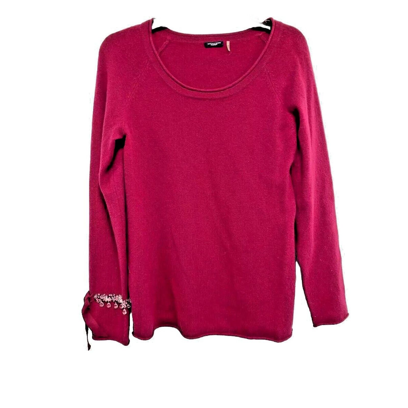 Magaschoni Magaschoni Women Cashmere Magenta Sweater Size Large A000482 Size L / US 10 / IT 46 - 1 Thumbnail