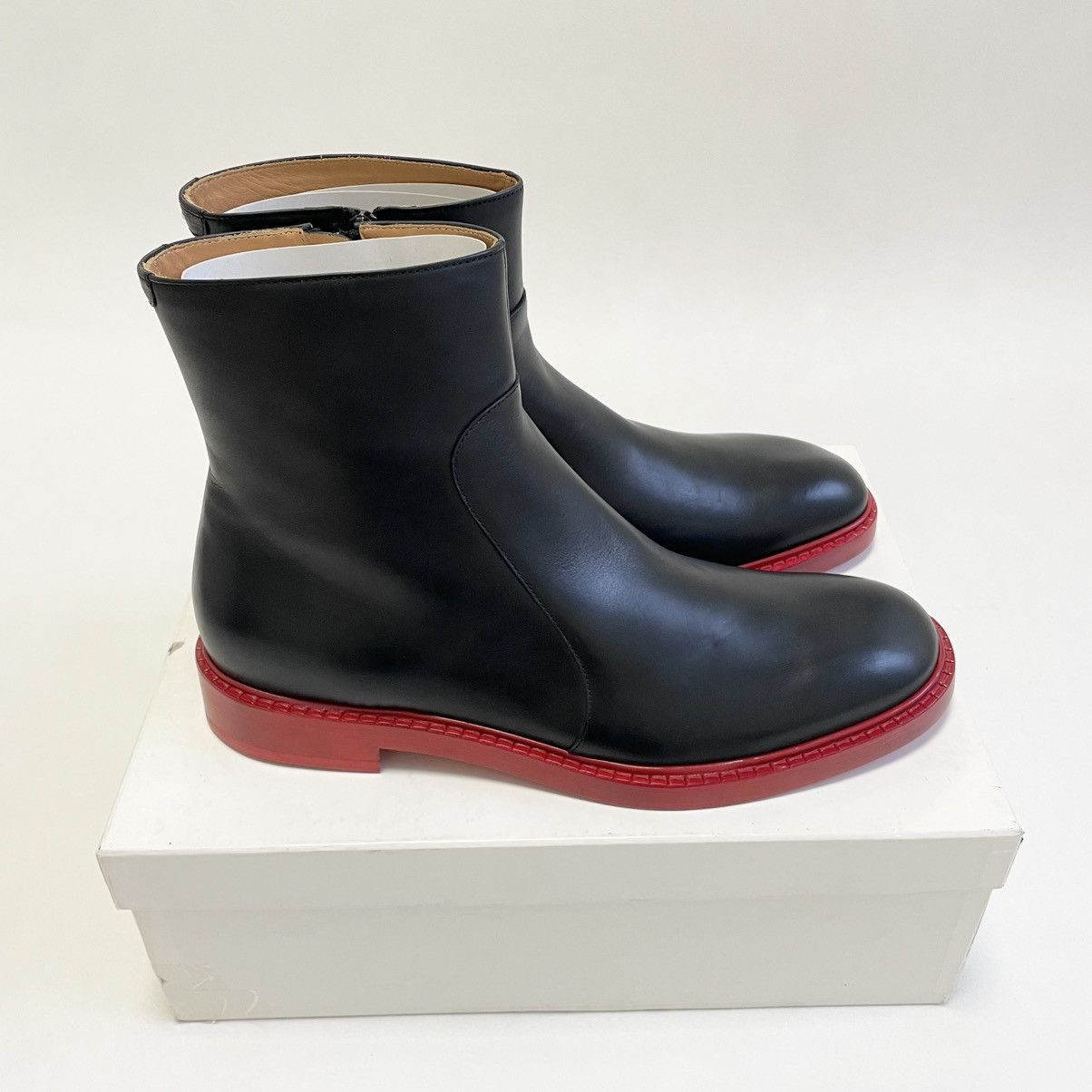 Maison Margiela A/W 16 ‘Painted Red Sole’ Black Boots Size US 13 / EU 46 - 22 Thumbnail