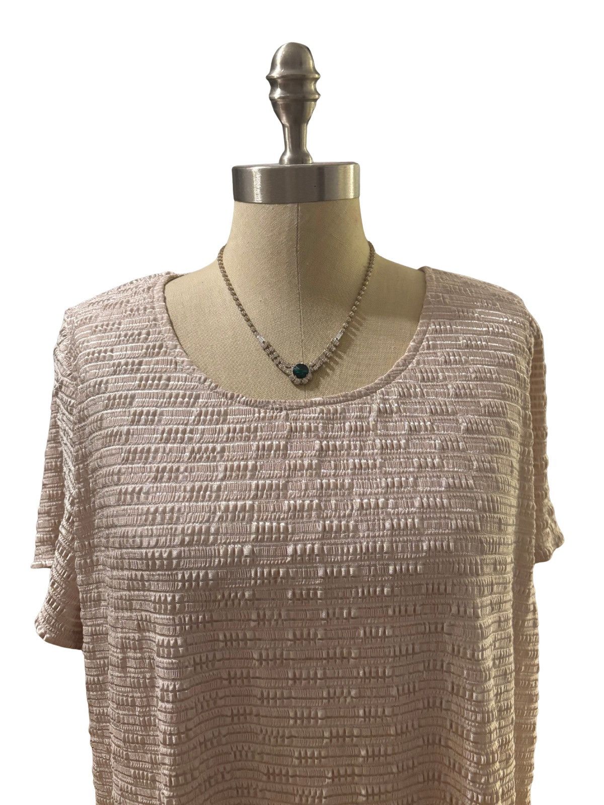 Laura Ashley Women’s beige texture Top.wt2604 Size XXL / US 16-18 / IT 52-54 - 2 Thumbnail