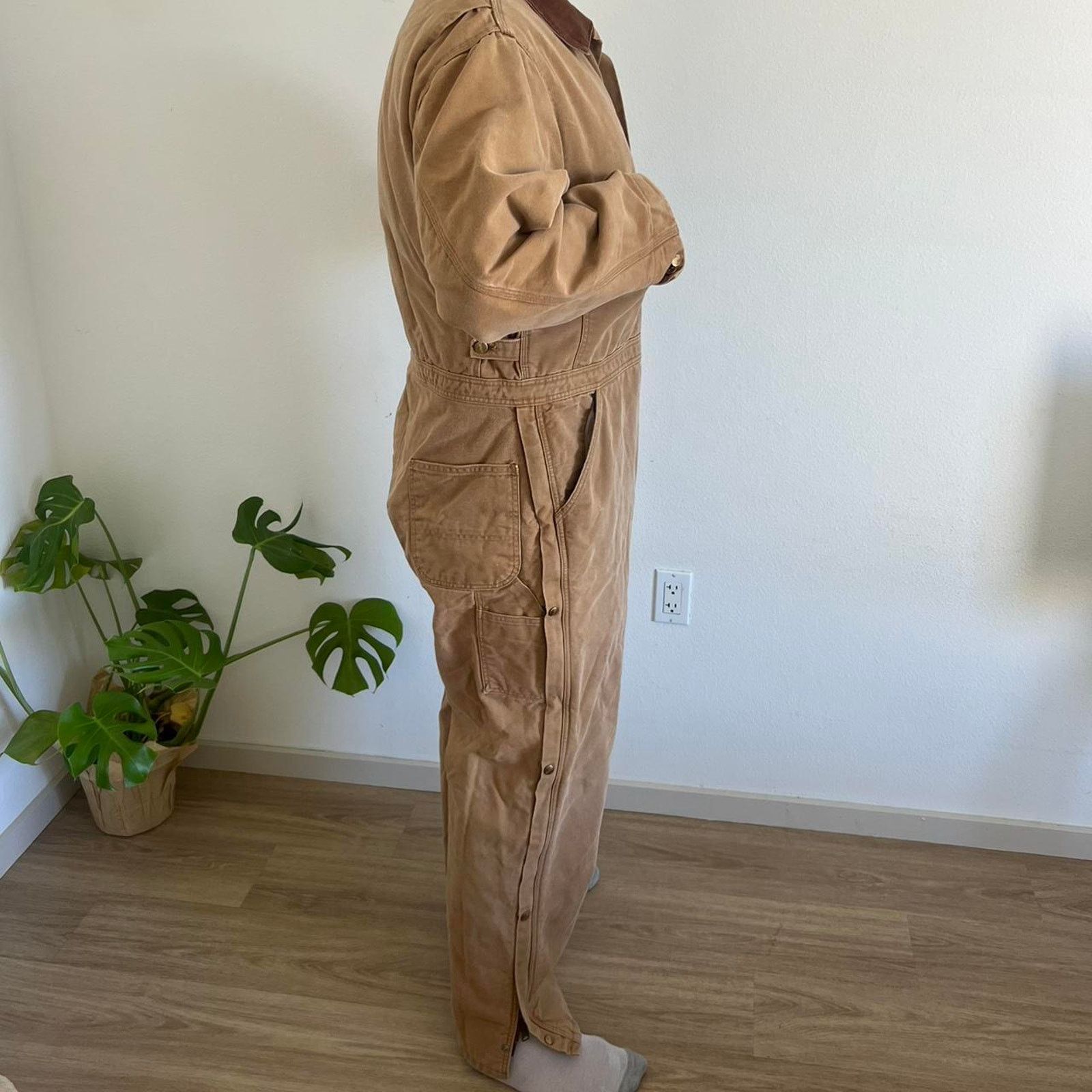 Carhartt Carhartt tan coveralls jumpsuit red insulation Size US 44 / EU 60 - 3 Thumbnail