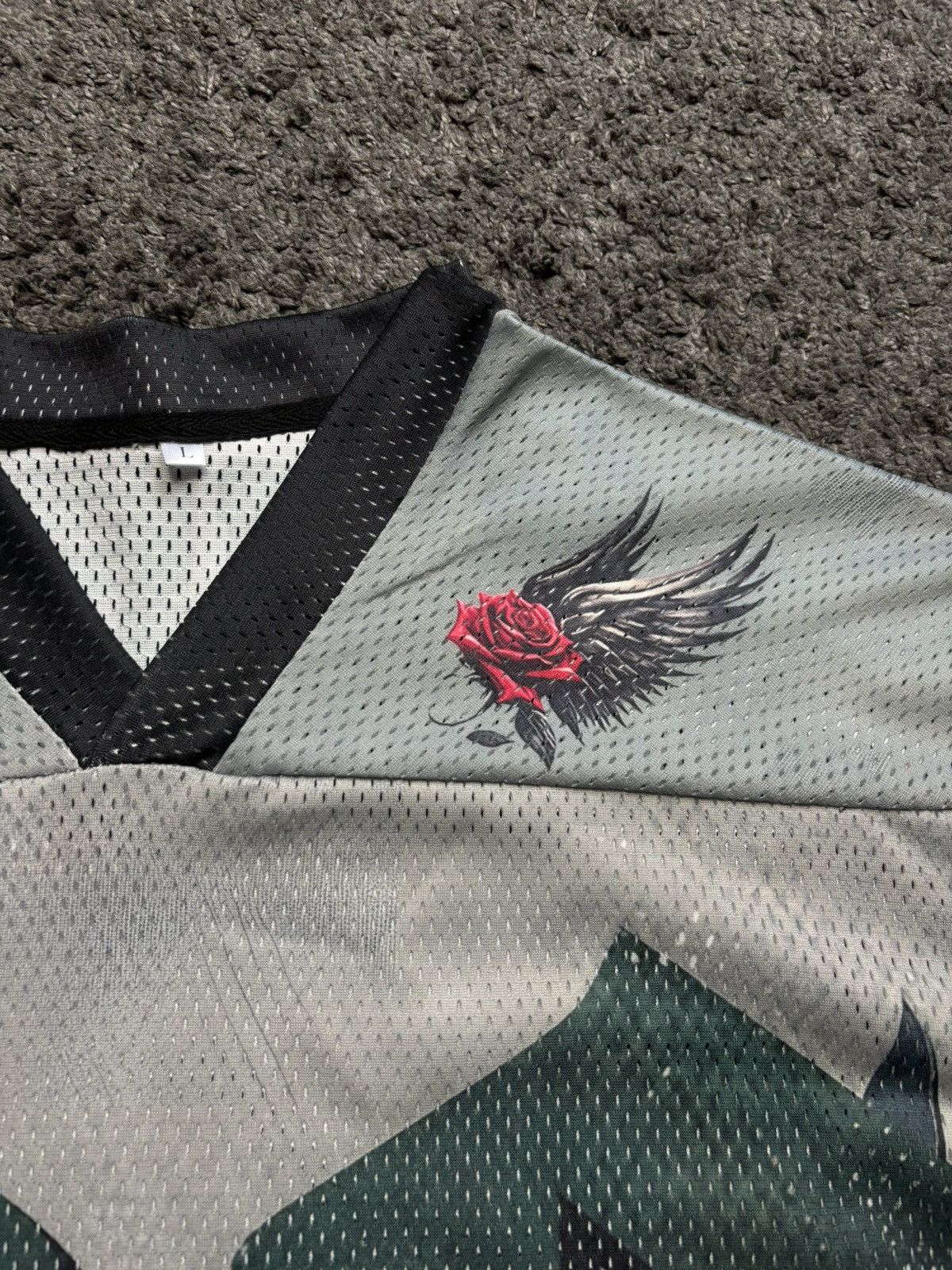 Japanese Brand Vintage style rare angelic roses 00 orison grey black jersey Size US M / EU 48-50 / 2 - 7 Thumbnail
