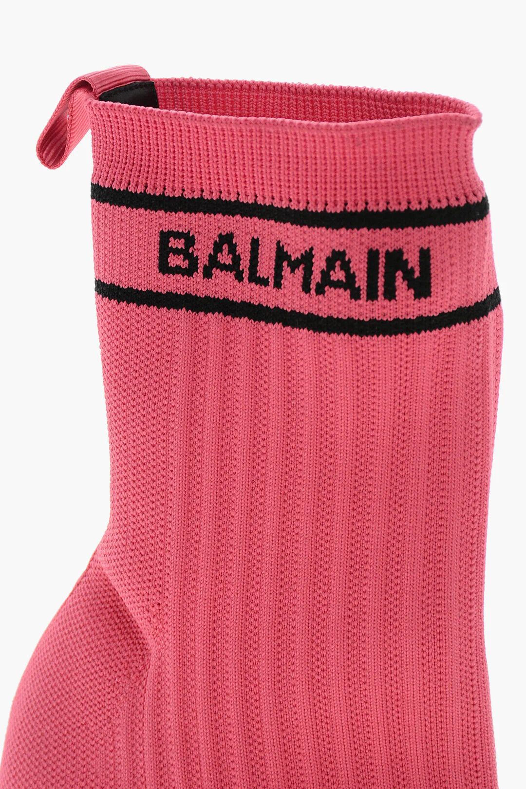 Balmain og1mm0326 Ribbed Fabric Sock Ankle Boots in Pink Size US 9 / IT 39 - 4 Thumbnail