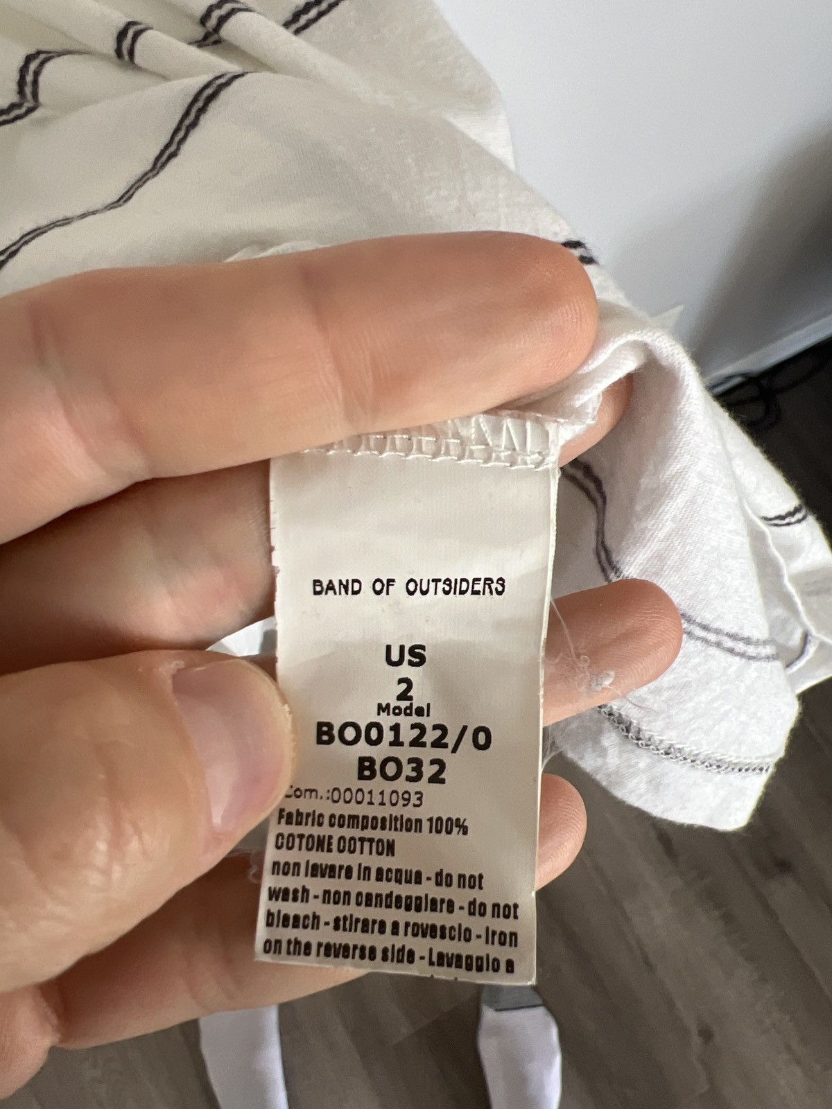 Band Of Outsiders White t-shirt with “rope” stripes Size US S / EU 44-46 / 1 - 5 Thumbnail