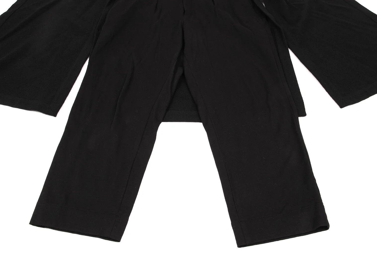 Yohji Yamamoto Flannel Wool Mixed Material Skirt Pants Black Size 3 Size US 34 / EU 50 - 10 Thumbnail