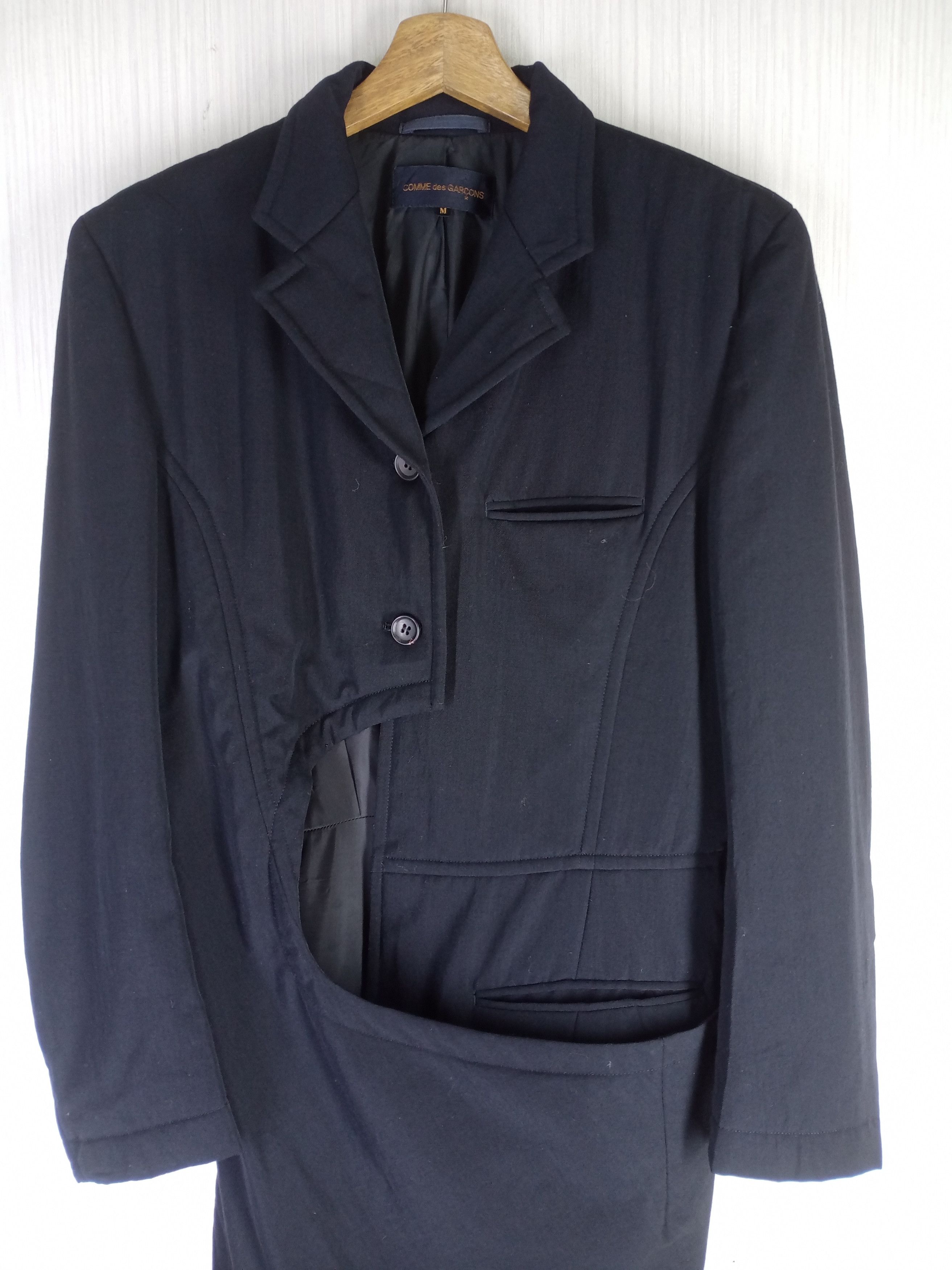 Comme des Garcons ONLY ONE Vintage Comme Des Garcons Asymmetrical Long Jacket Size US M / EU 48-50 / 2 - 1 Thumbnail