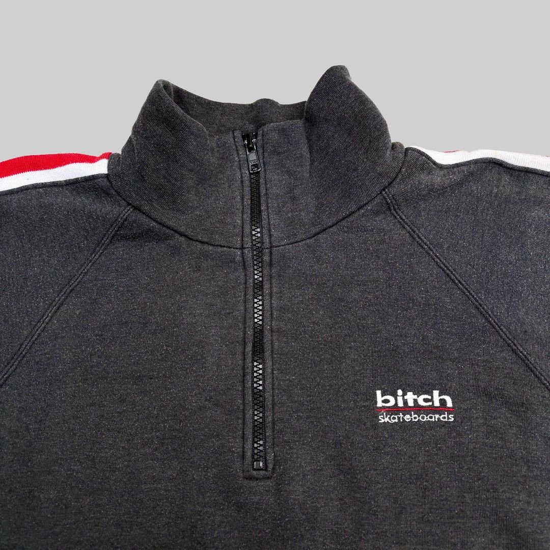 Other Bitch Skateboards 1990 90s Vintage Logo Half Zip Sweatshirt Size US L / EU 52-54 / 3 - 2 Thumbnail