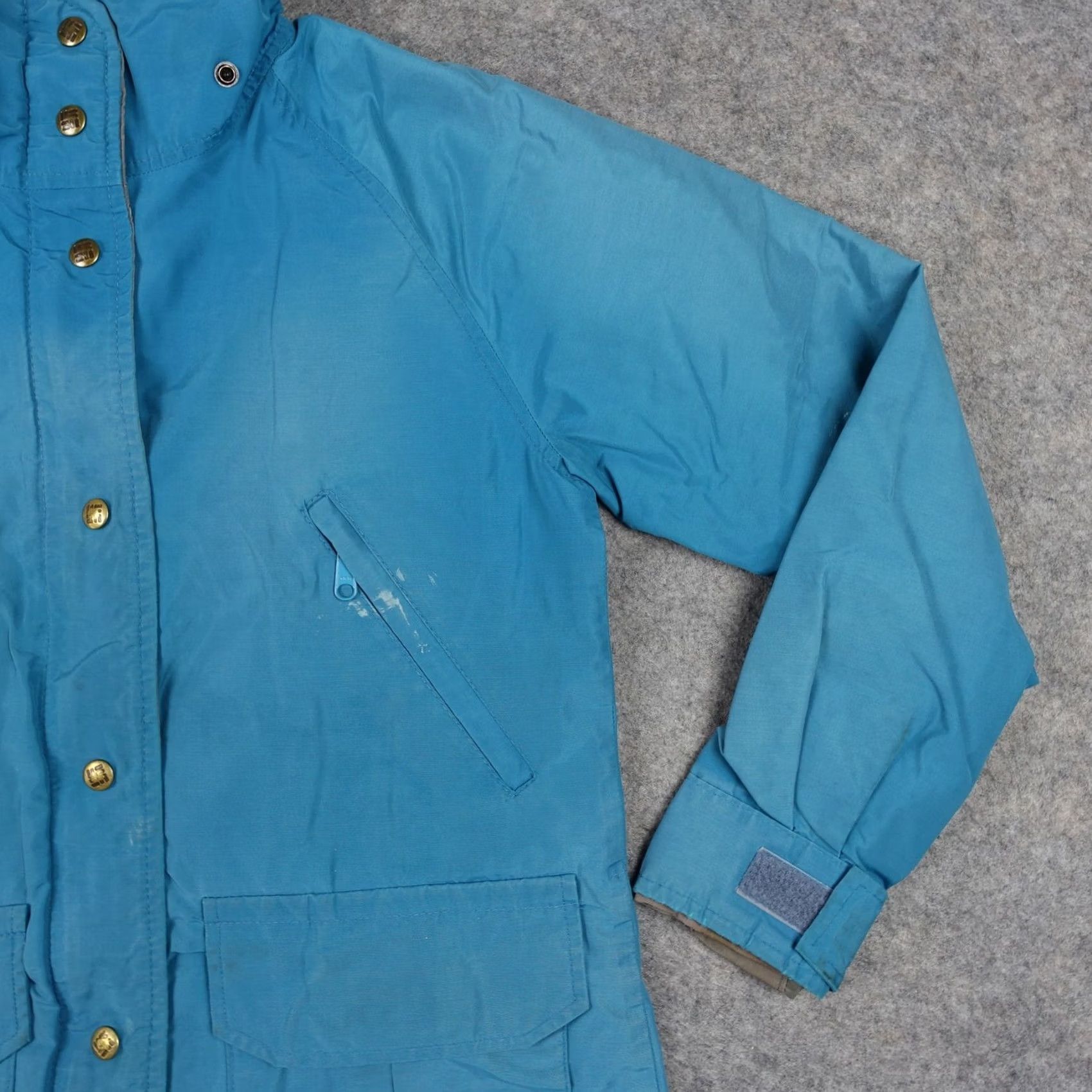 Vintage VINTAGE Columbia Jacket Womens Small Blue Full Zip Rain Coat 1970s Safari Hiking Size S / US 4 / IT 40 - 4 Thumbnail