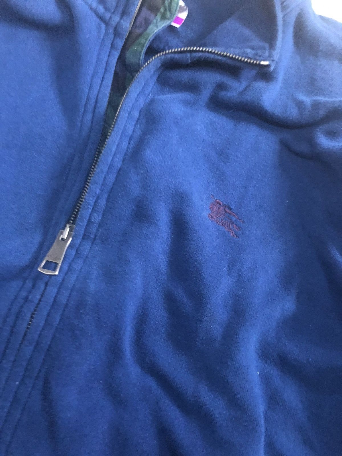 Burberry × Designer Burberry Navy Blue Long Sleeve zip sweatshirt jacket Shirt Size US L / EU 52-54 / 3 - 2 Thumbnail
