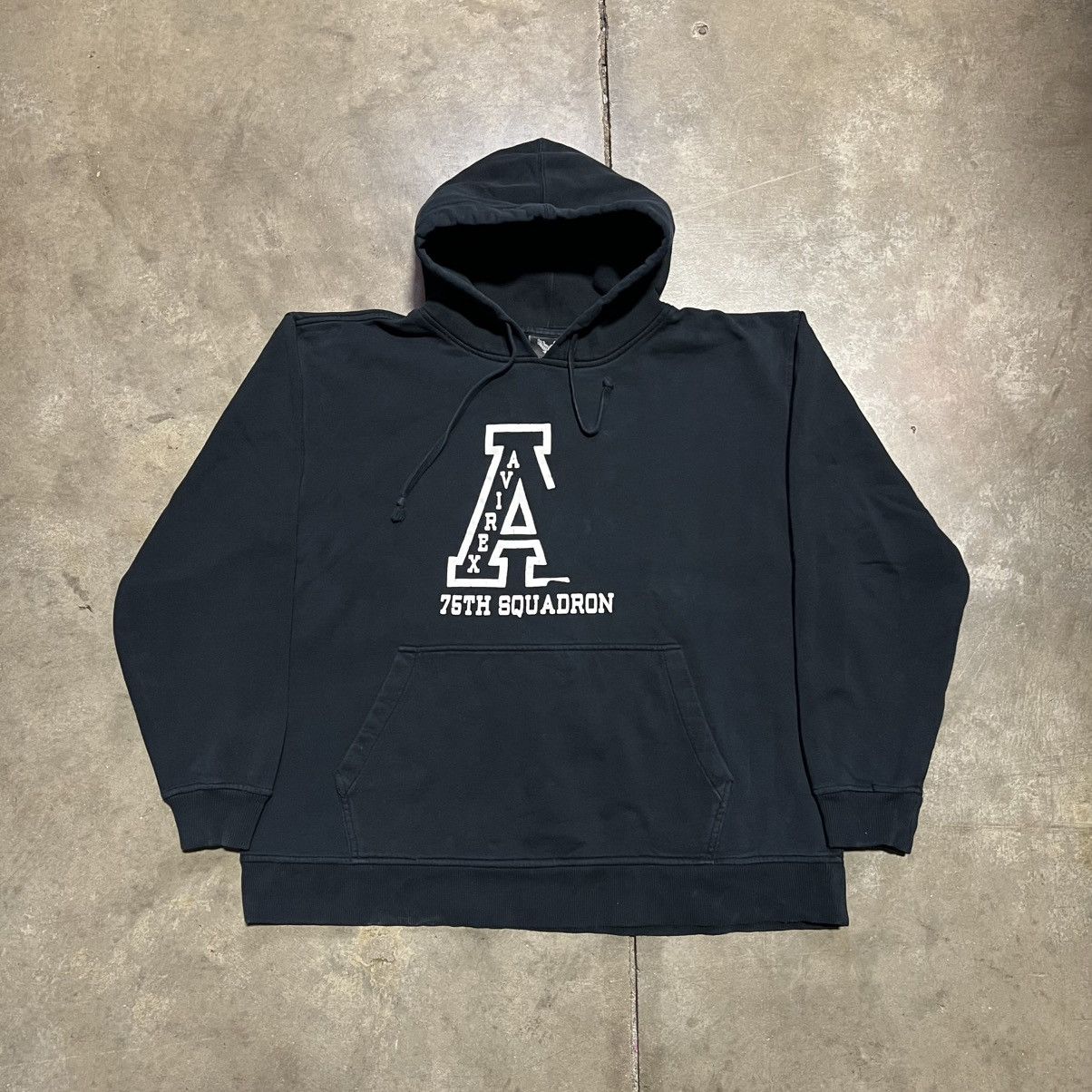 Avirex Vintage Avirex Hoodie Sweatshirt Military 75th Squadron 90s Size US XL / EU 56 / 4 - 4 Thumbnail