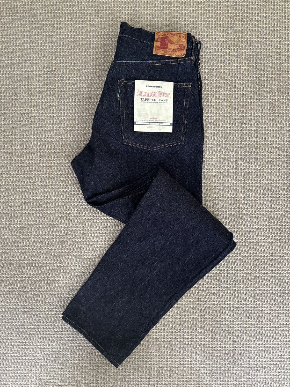 FOB Factory × Japanese Brand FOB Factory Selvadge Tapered Jeans Size US 34 / EU 50 - 2 Thumbnail