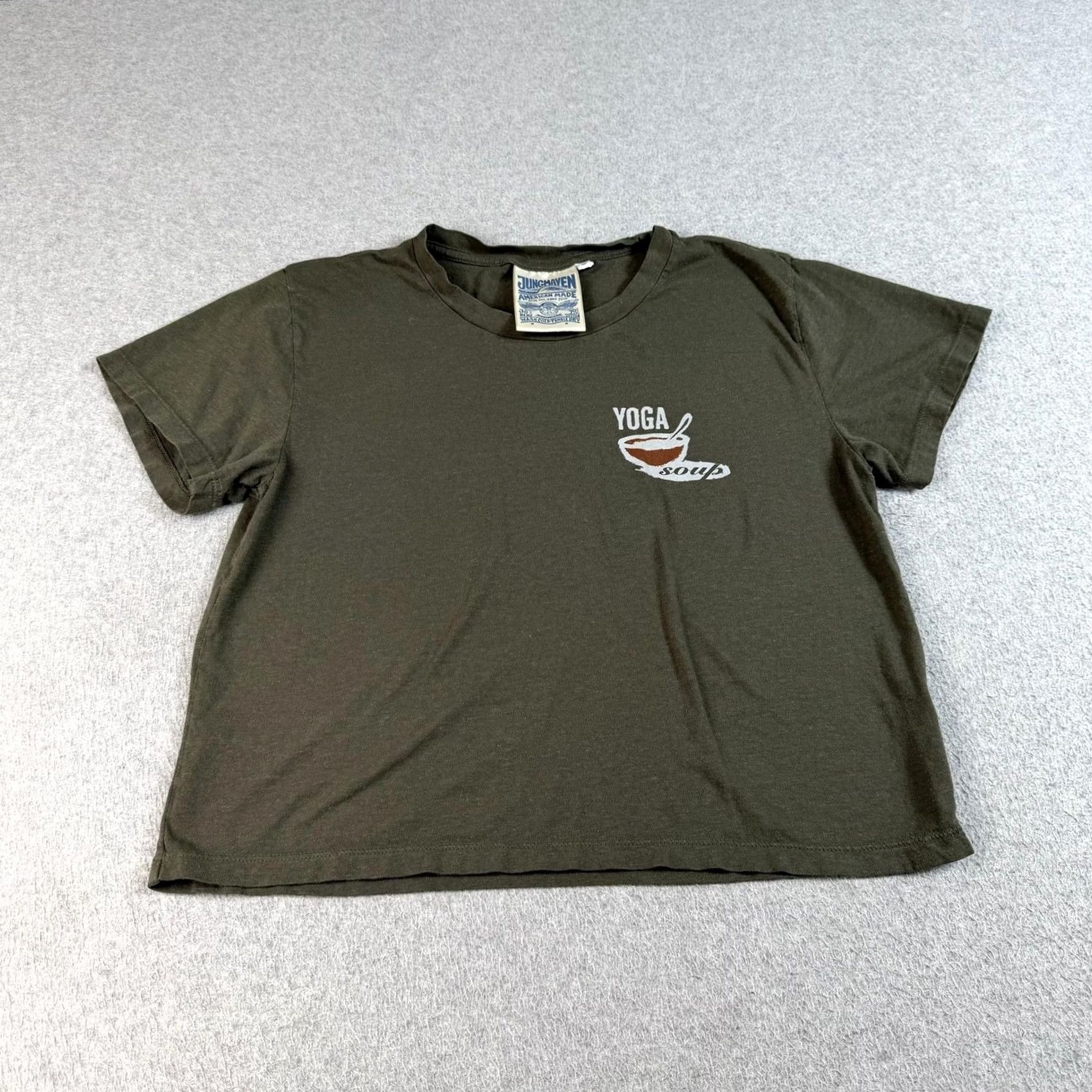 Jungmaven Jungmaven Shirt Women Small Green Yoga Soup Graphic Tee Hemp Organic Cotton Boxy Size S / US 4 / IT 40 - 2 Thumbnail