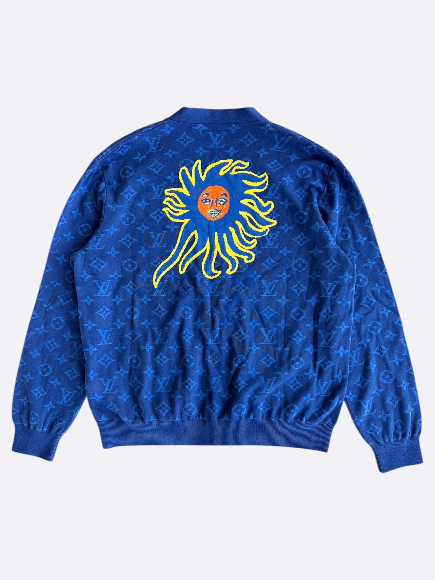 Louis Vuitton Louis Vuitton Yayoi Kusama Blue Monogram Cardigan Size US L / EU 52-54 / 3 - 2 Thumbnail