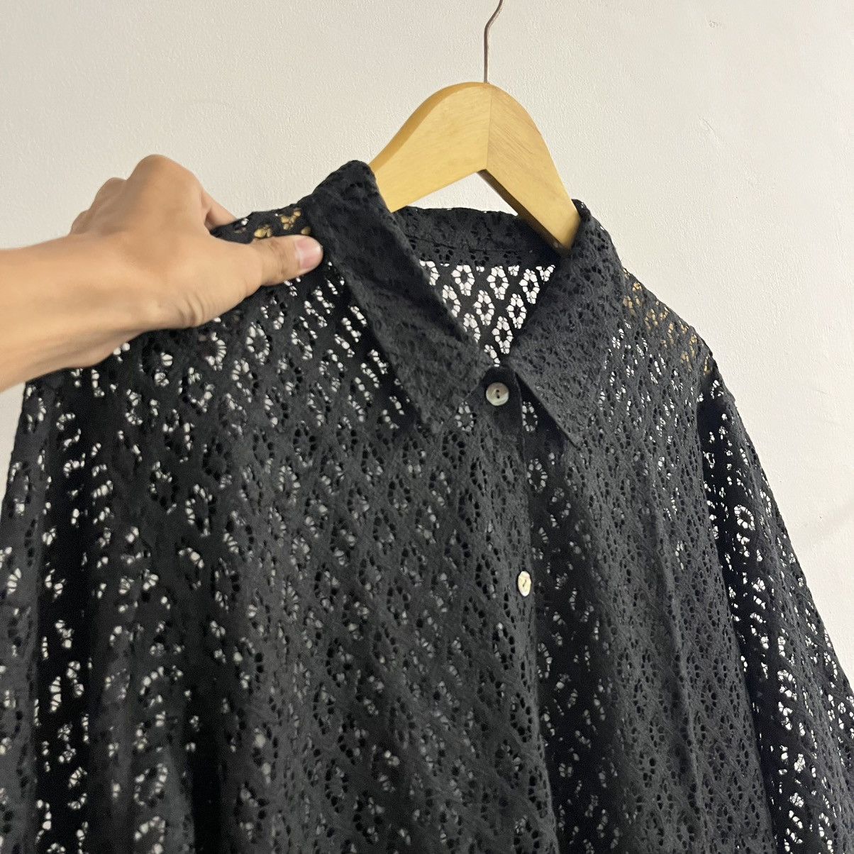 Japanese Brand Rope Mesh Crochet Button Up Size US M / EU 48-50 / 2 - 8 Thumbnail