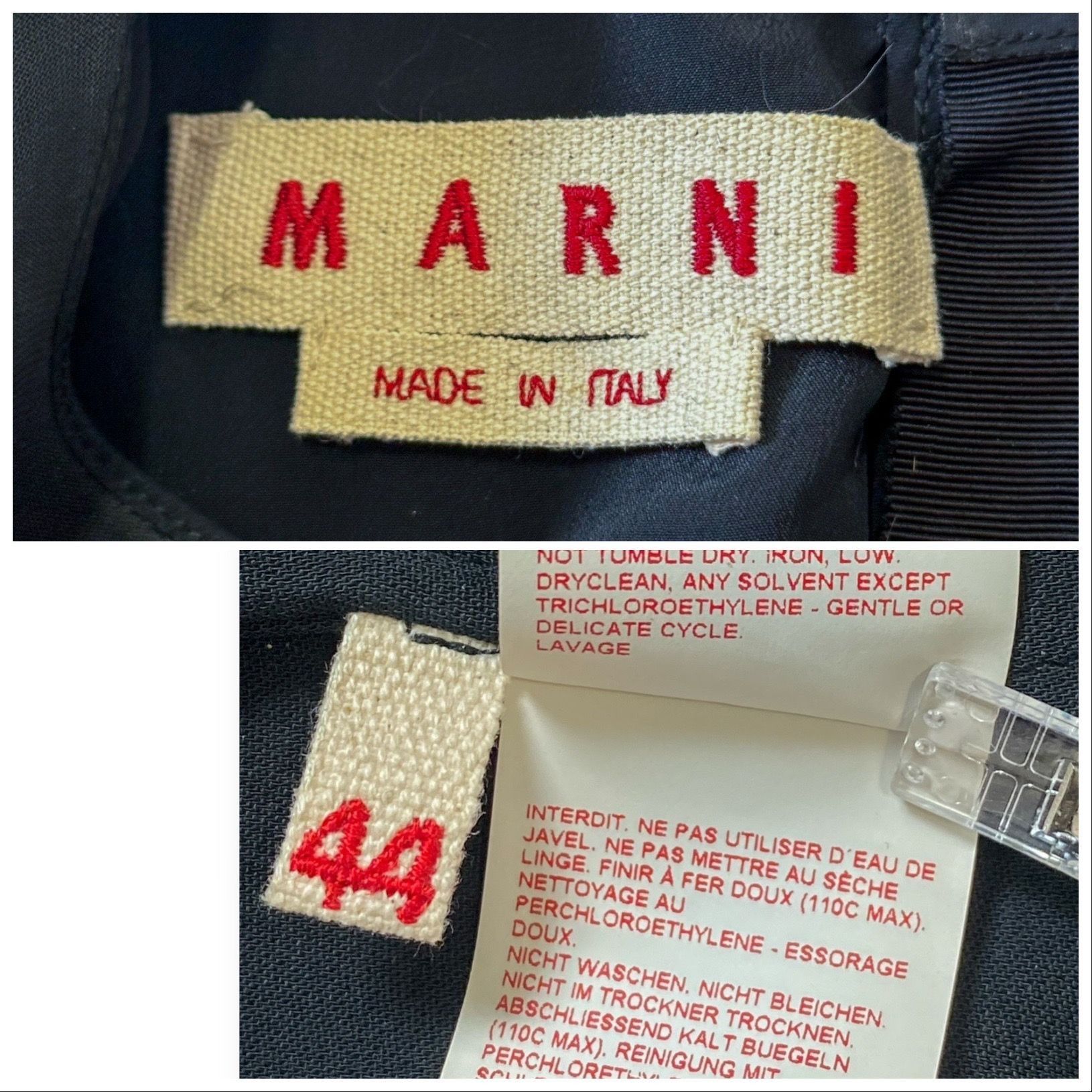 Marni Marni Minimalist Viscose Midi Dress FW2015, blue, size 44 I Size M / US 6-8 / IT 42-44 - 3 Thumbnail