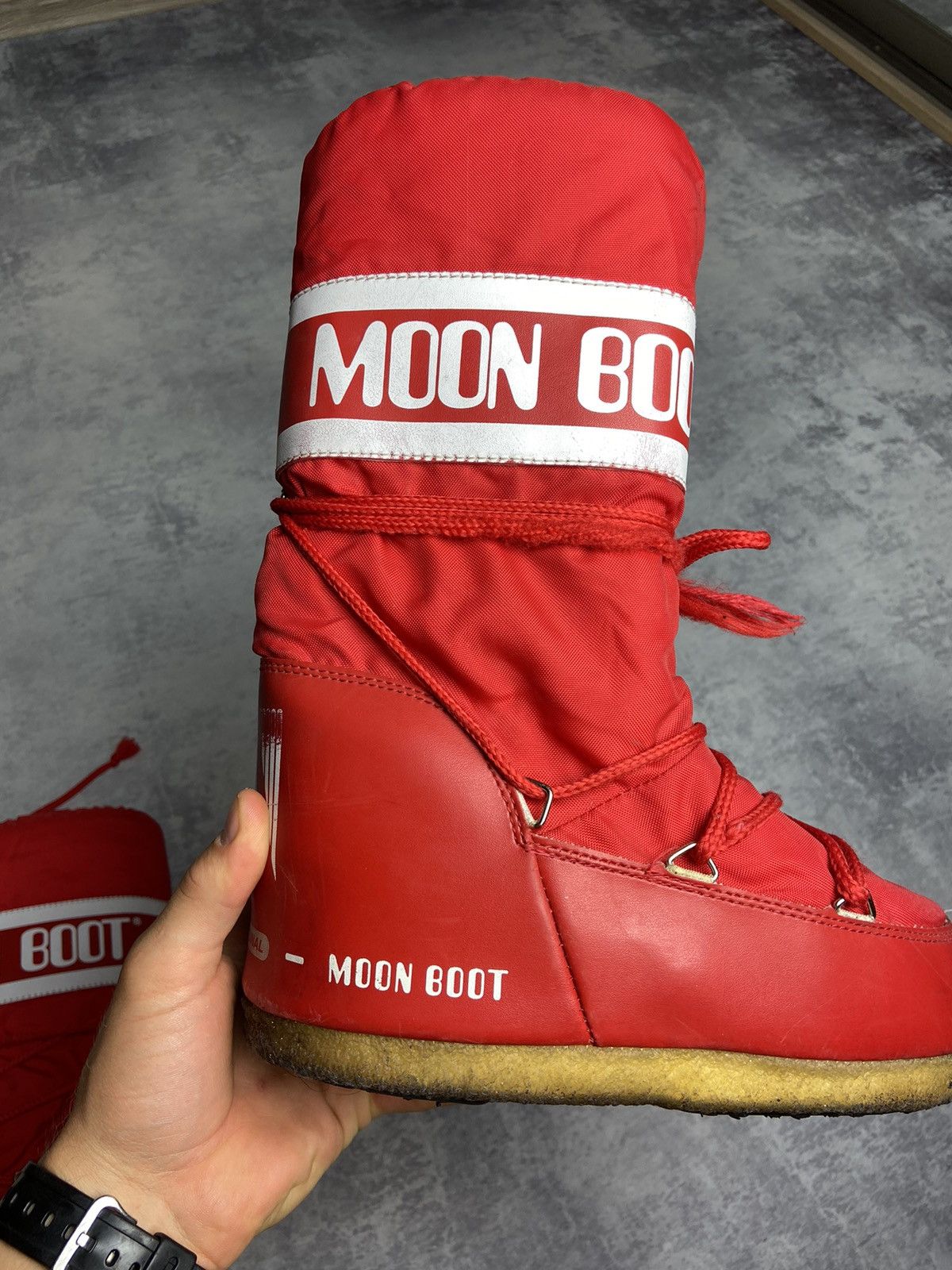 RARE Moon Boot Vintage 00s Y2K Hype Big Red Yeti Boots