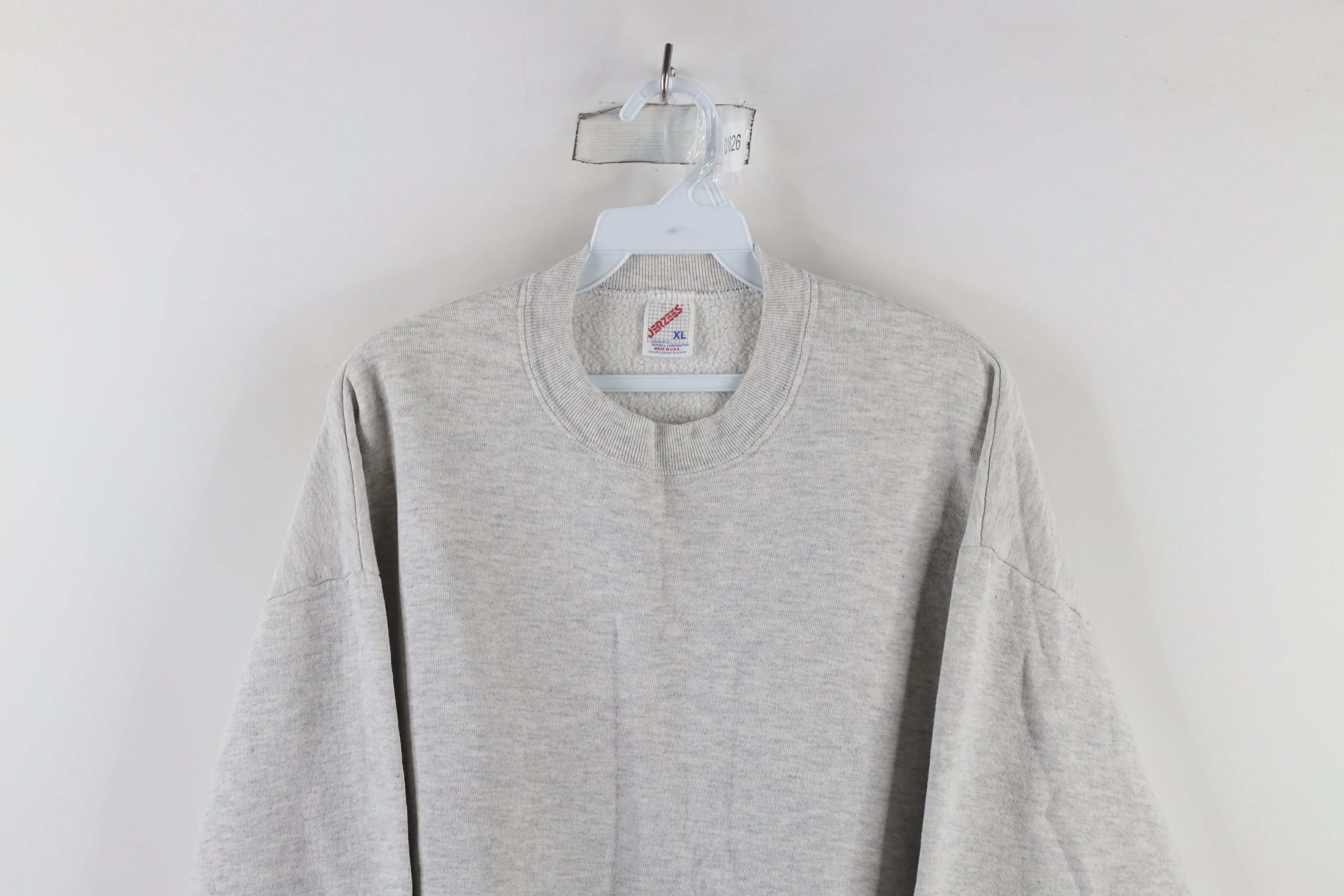 Vintage Vintage 90s Streetwear Crewneck Sweatshirt Heather Gray USA Size US XL / EU 56 / 4 - 2 Thumbnail