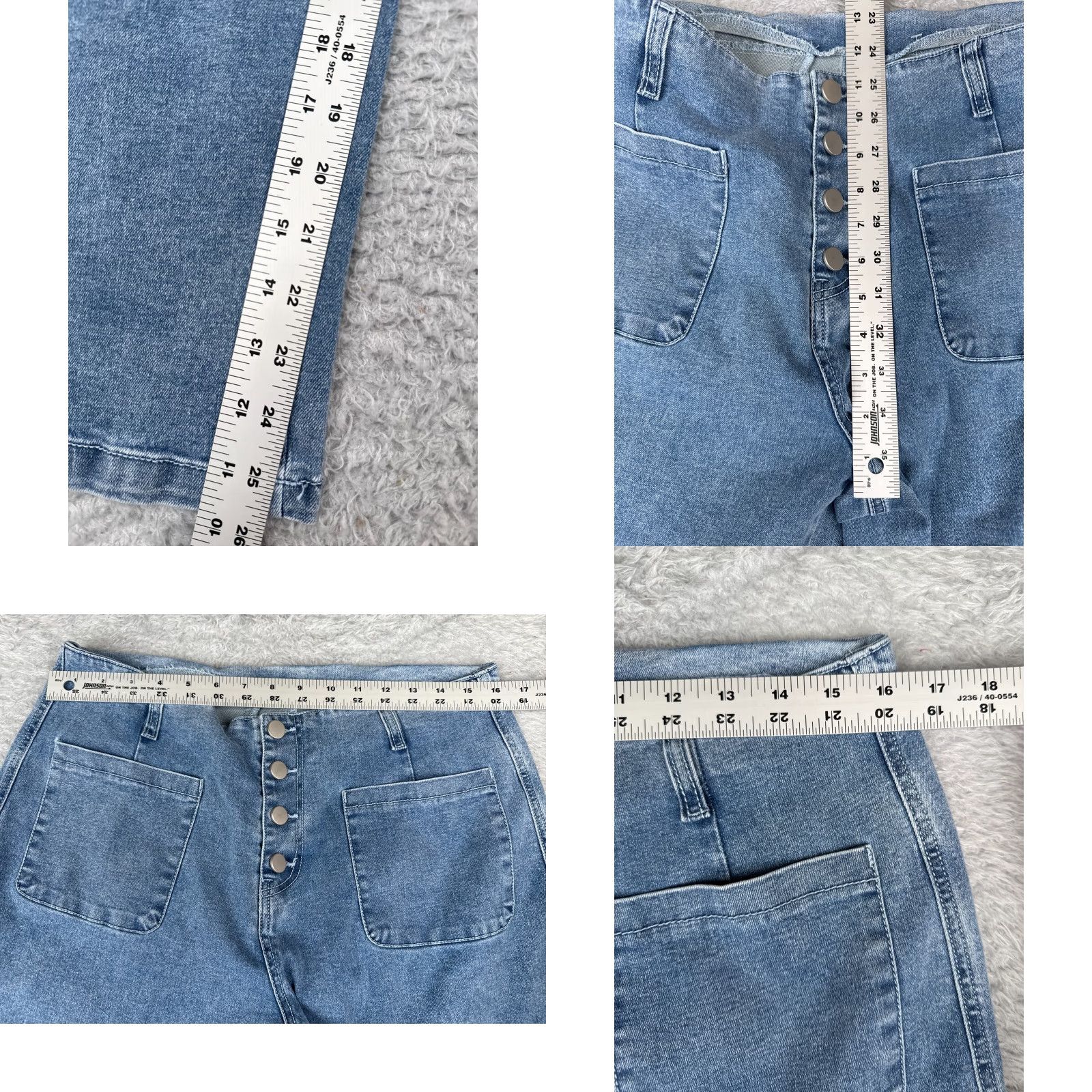 Old Navy Vintage Old Navy Women's Jeans Wide Leg Cotton Blend 14 Blue High Rise 33x26 Size 36" / US 14 / IT 50 - 8 Thumbnail