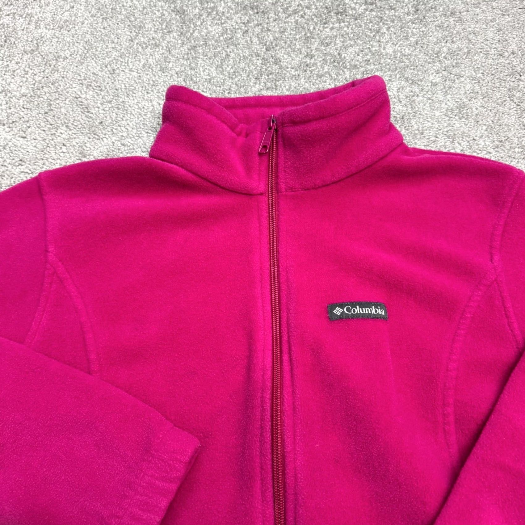Pinko Columbia Benton Springs Fleece Jacket Womens 1X Pink Full Zip Pocket Outdoor Size XL / US 12-14 / IT 48-50 - 3 Thumbnail