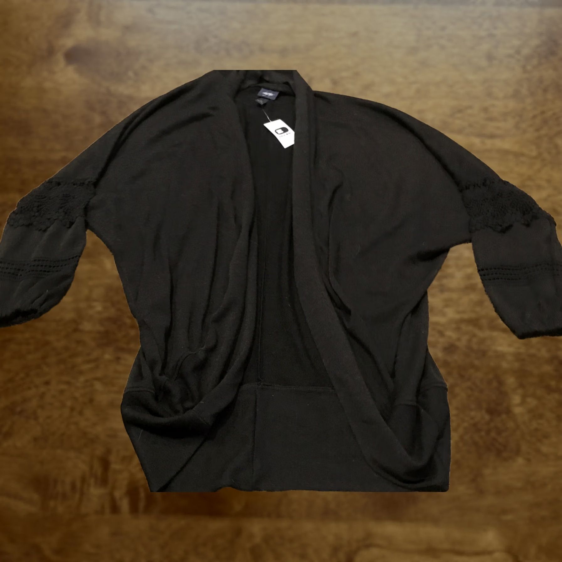 Vintage Buck le Day trip Womens M Black Open Cardigan NWT B25 Size M / US 6-8 / IT 42-44 - 1 Thumbnail