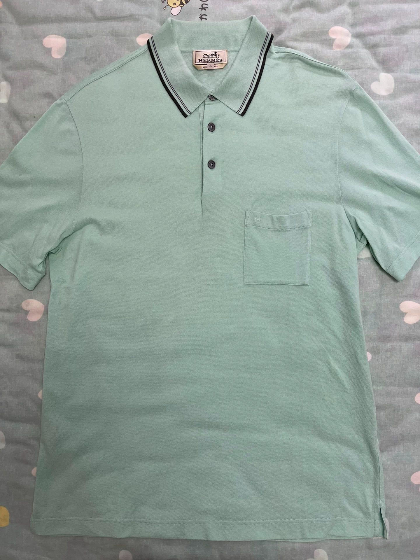 Hermes Hermes Polo Shirt Yellow-Green XL Size US XL / EU 56 / 4 - 1 Thumbnail