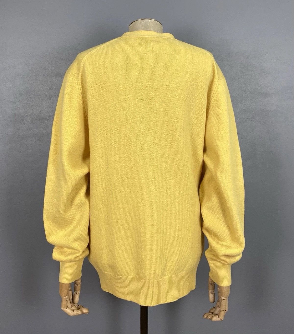 Ballantyne Ballantyne Buttons Cardigan Sweater Yellow Knit Geelong Wool Size US L / EU 52-54 / 3 - 7 Thumbnail